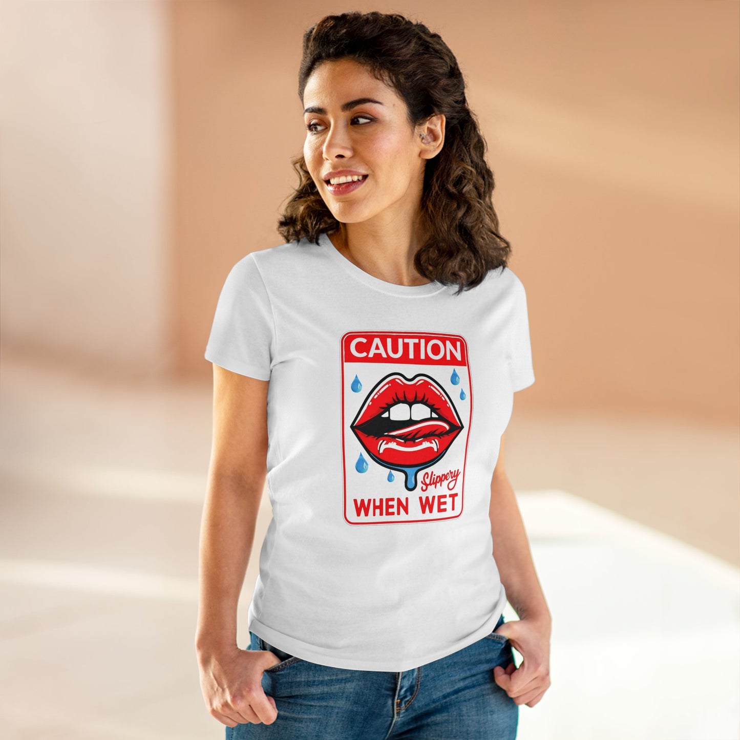 Wet & Witty: Adult Humor Splash Zone Tee for Women