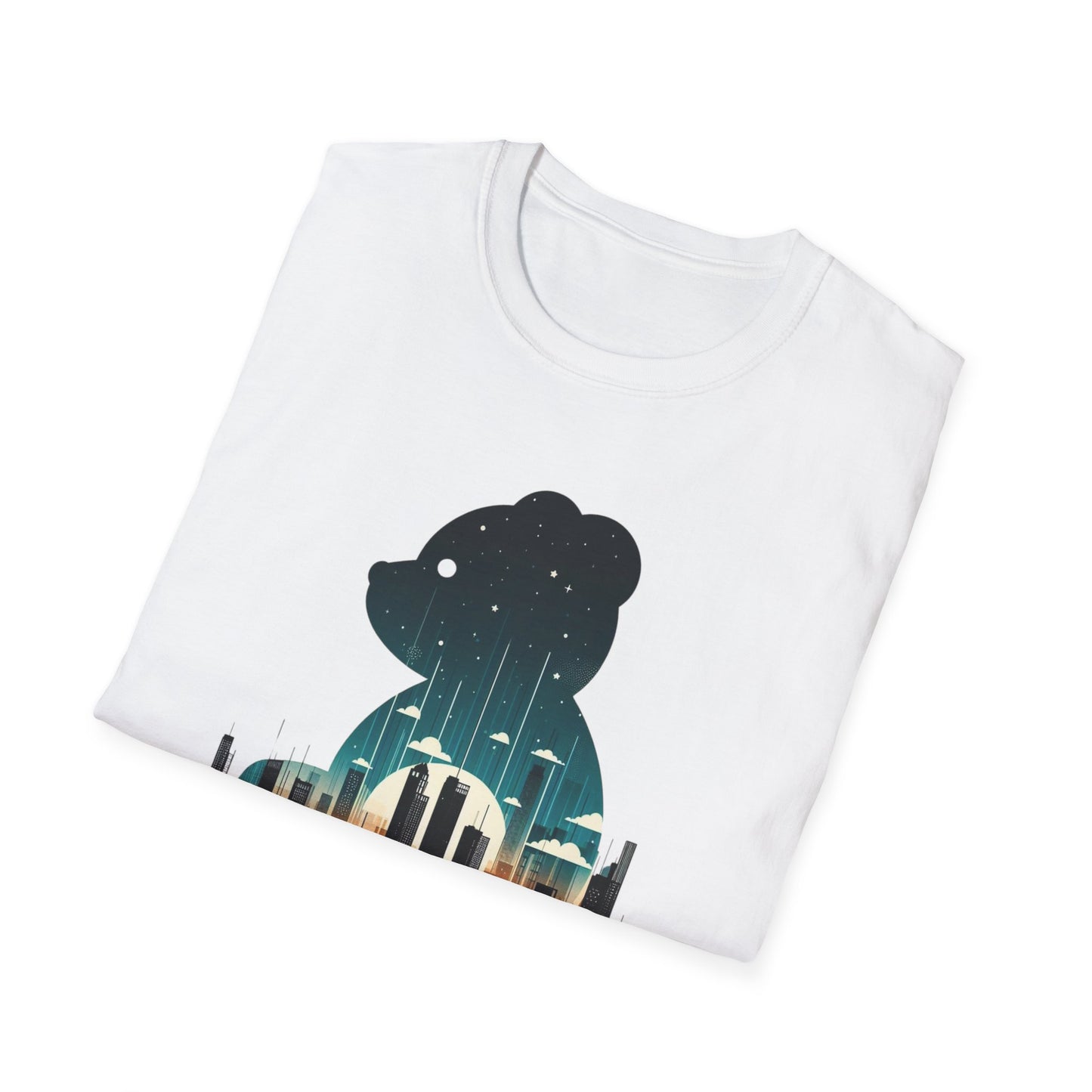 Bear in the Big City Graphic Tee; Cotton Unisex