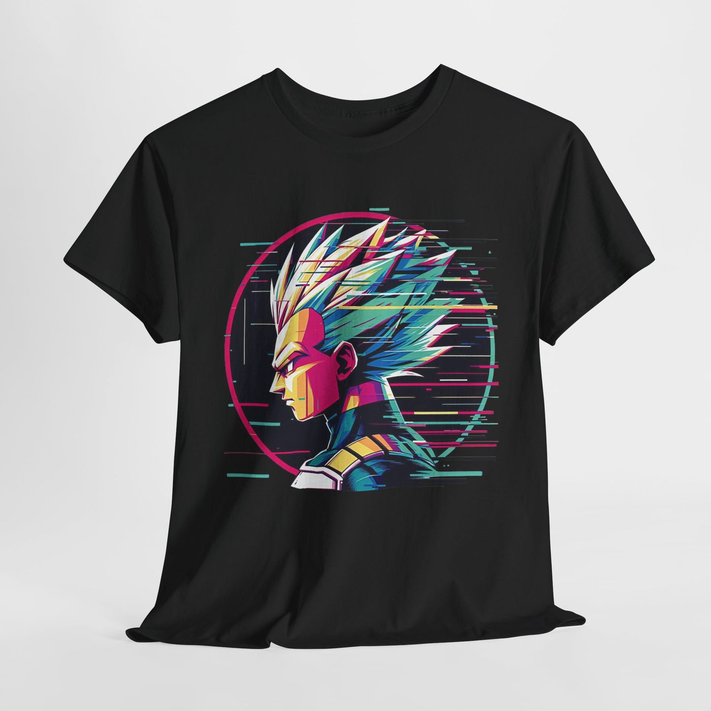 Prince of all Glitches, Saiyan side profile Unisex Heavy Cotton Tee