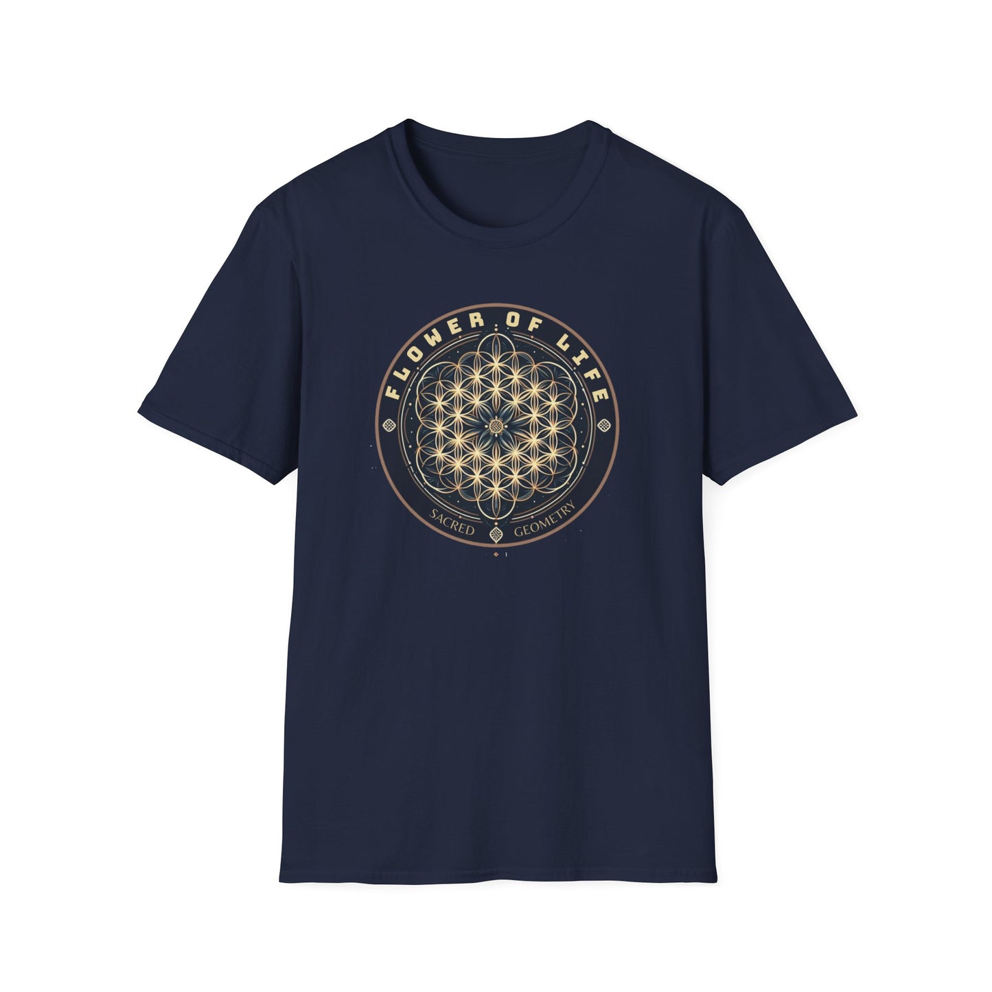 Eternal Unity: Unisex Cotton Tee Featuring the Flower of Life