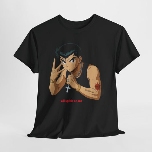 Anime Graphic Tee - Unisex Heavy Cotton T-Shirt, Cool Casual Wear, Gift for Otaku, Perfect for Anime Conventions, Daily Comfort