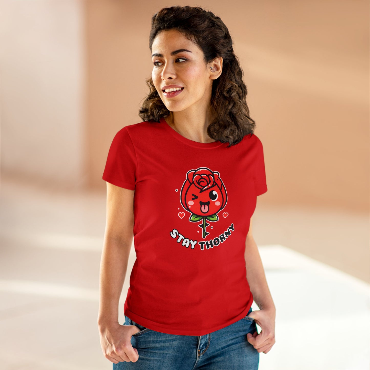 Women's Graphic Tee, Stay Thorny Soft style
