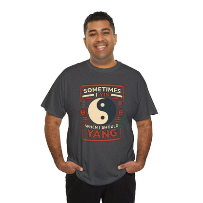 Yin, Yang, and a Dash of Oops: Navigating Life's Harmony on my Tee! Unisex Heavy Cotton Tee