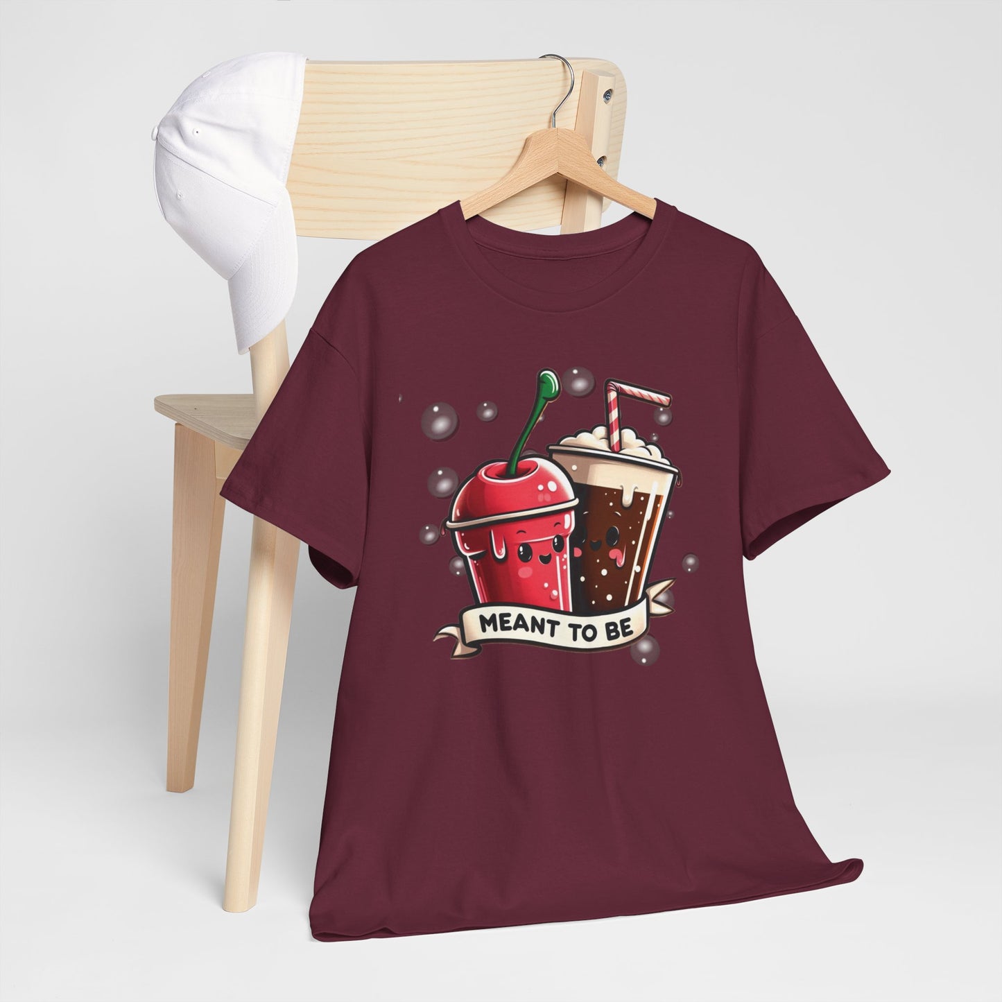 Fizzy Fate: Cherry Soda & Root Beer - Sippin' Soulmates, Unisex Heavy Cotton Tee