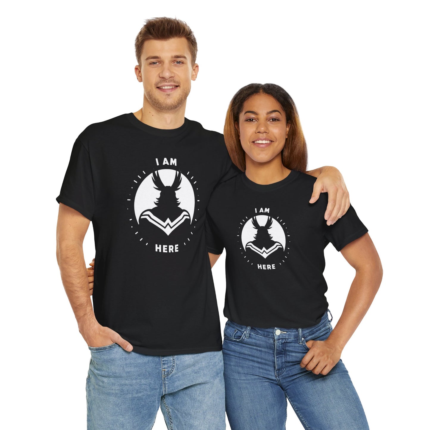 Unleash Your Hero Within: Mighty Silhouette Empowerment Tee Unisex Heavy Cotton Tee