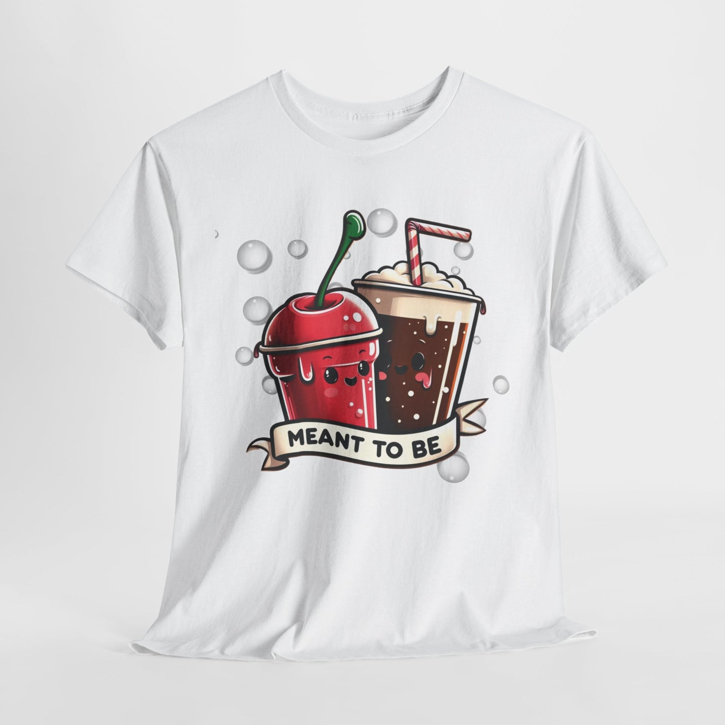 Fizzy Fate: Cherry Soda & Root Beer - Sippin' Soulmates, Unisex Heavy Cotton Tee