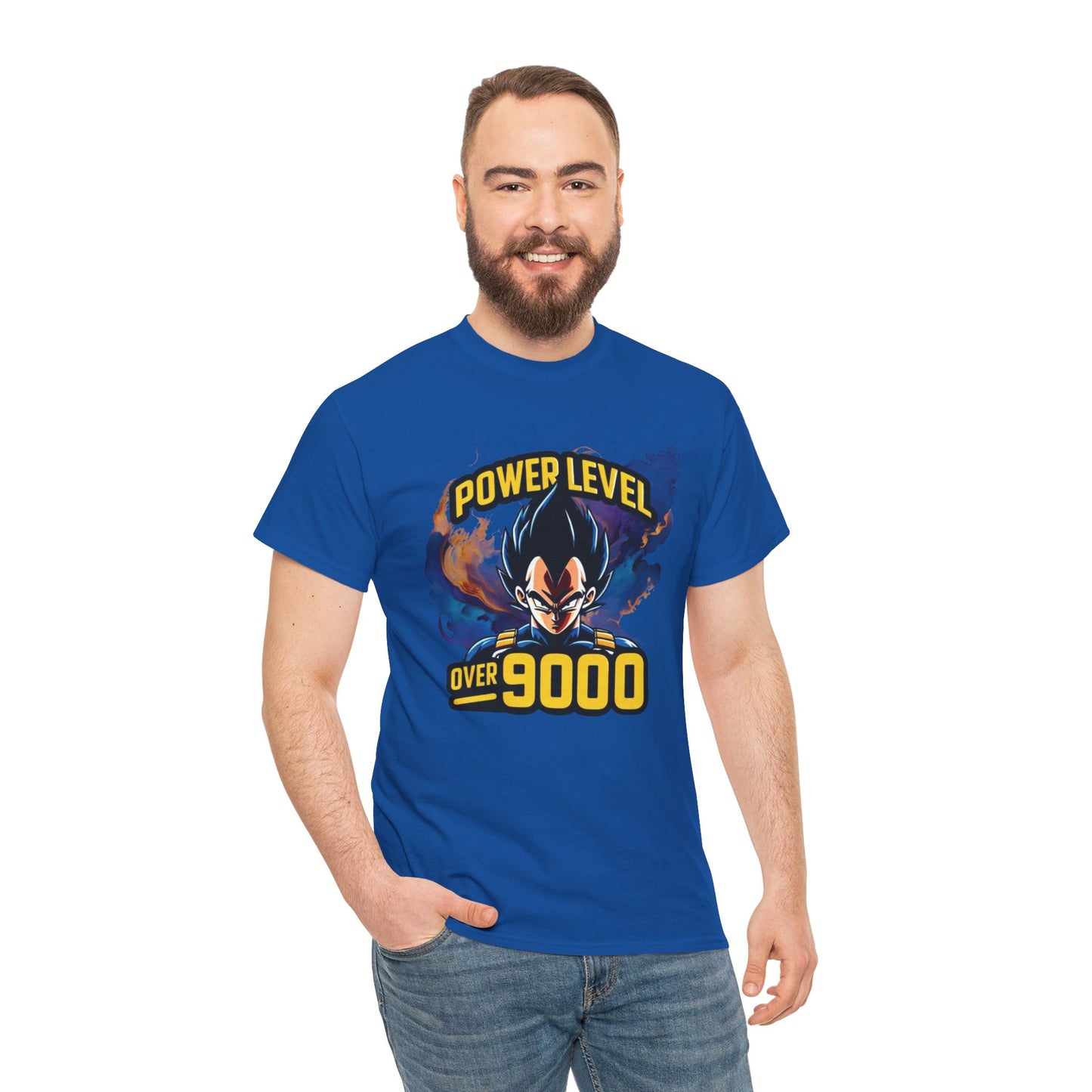 Iconic quote "Power level Over 9000" Unisex Heavy Cotton Tee