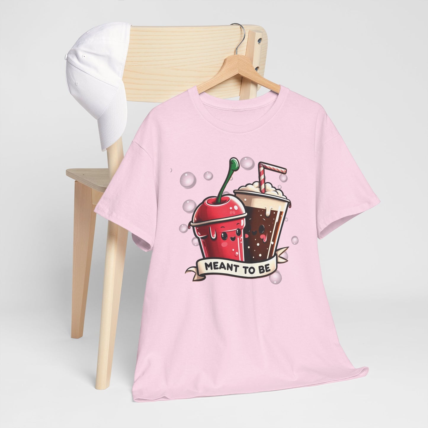 Fizzy Fate: Cherry Soda & Root Beer - Sippin' Soulmates, Unisex Heavy Cotton Tee