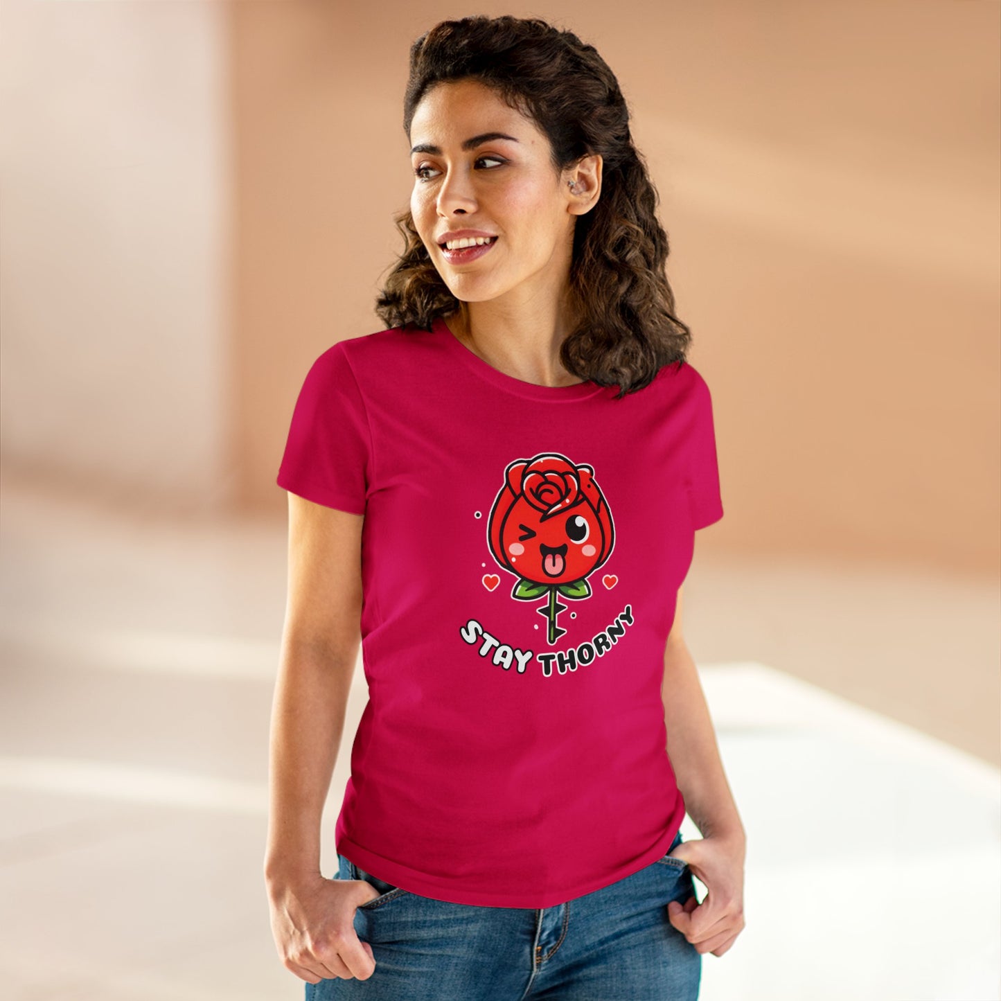 Women's Graphic Tee, Stay Thorny Soft style