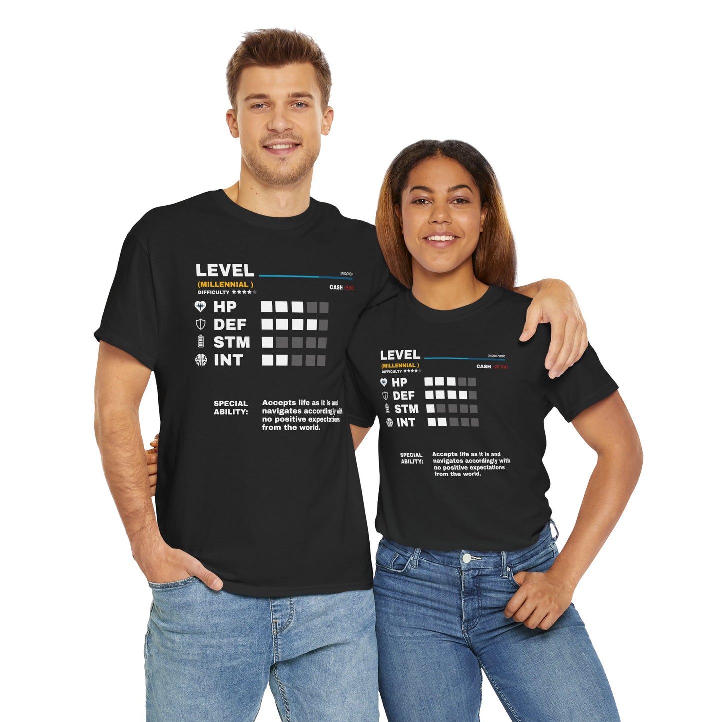 Millennial Quest: Life's Attributes - The Unisex Graphic Tee