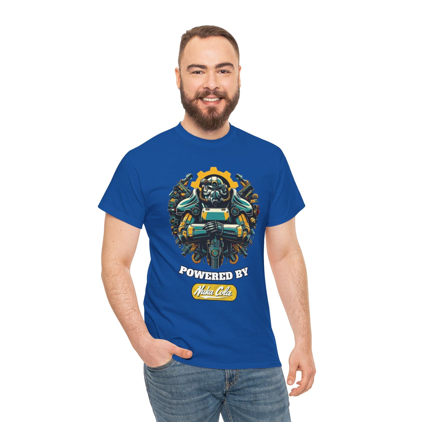 Nuka Cola powered Power Armor, Unisex Heavy Cotton Tee
