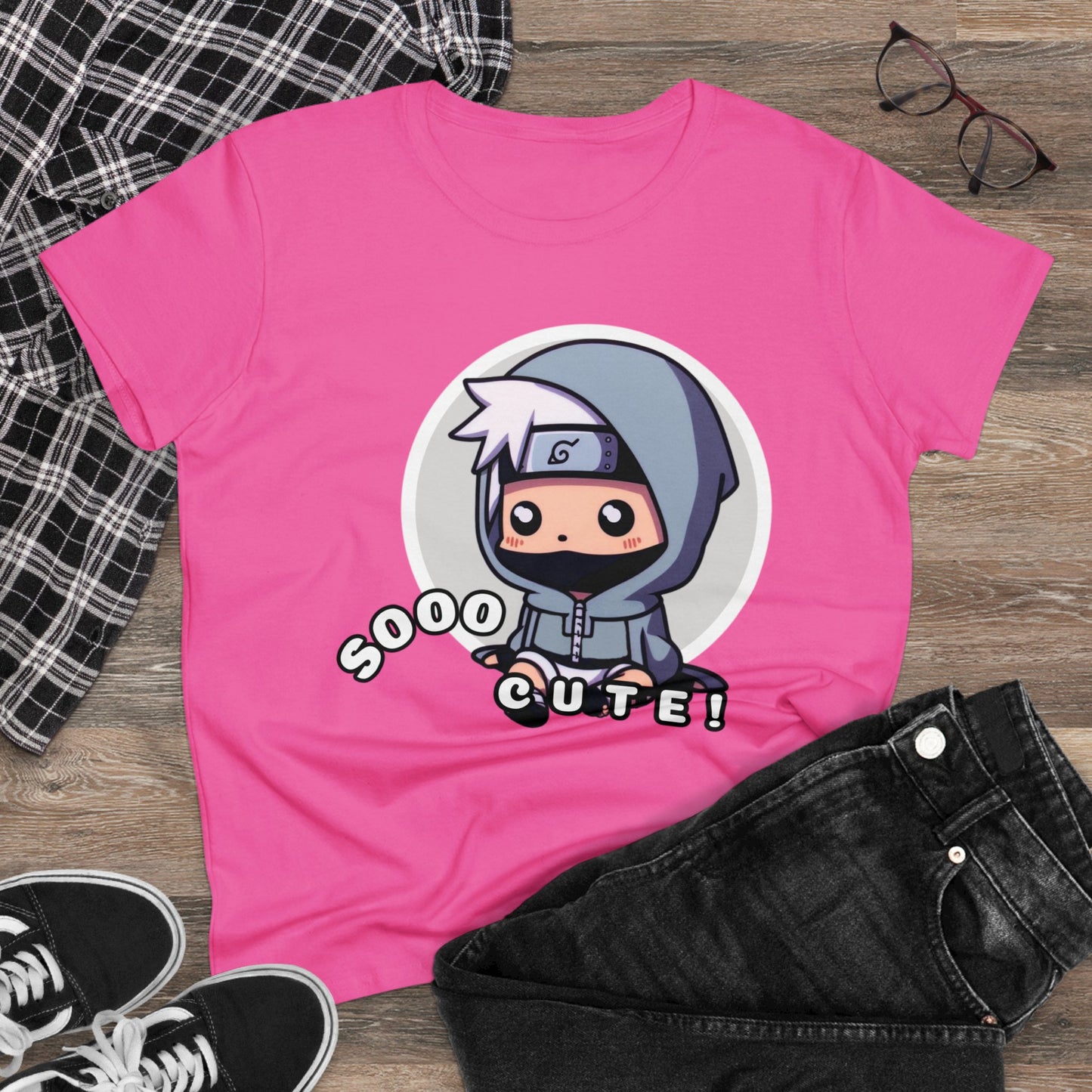 Cute Edition: Copy ninja technique; mini shadow clone jutsu, Women's Cotton Graphic Tee