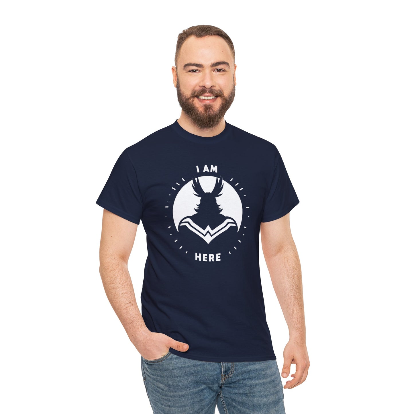 Unleash Your Hero Within: Mighty Silhouette Empowerment Tee Unisex Heavy Cotton Tee