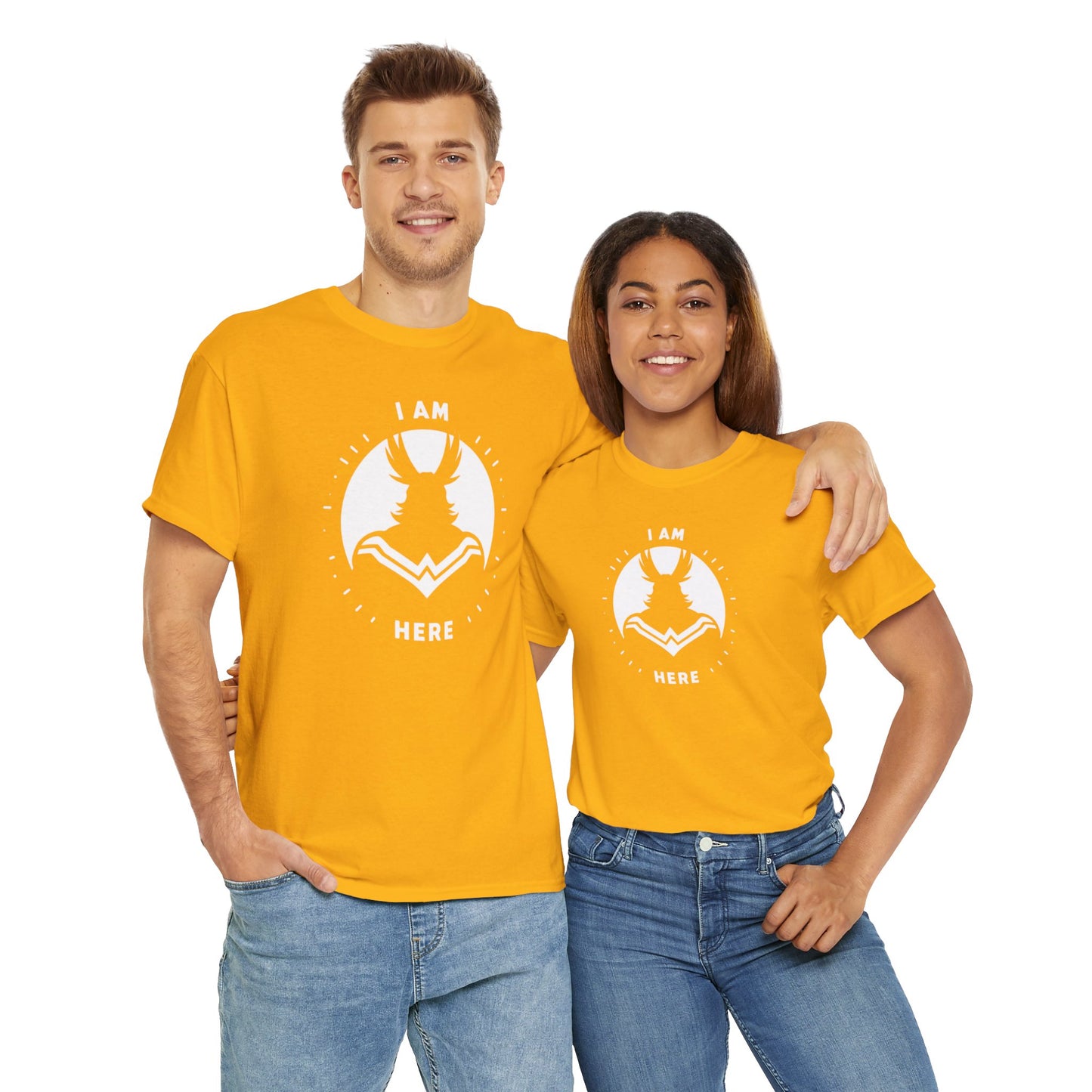 Unleash Your Hero Within: Mighty Silhouette Empowerment Tee Unisex Heavy Cotton Tee
