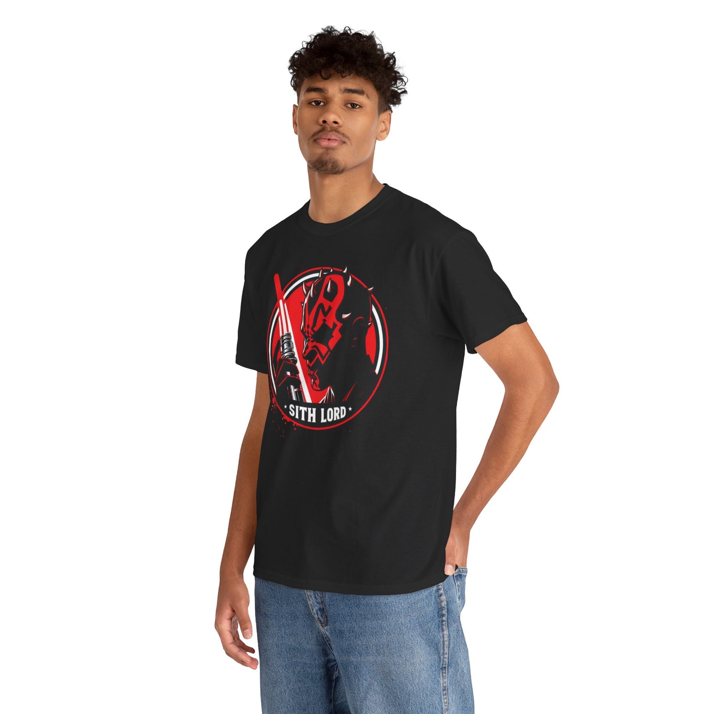 Double-Edged Darkness: Darth Maul Unleashed, unisex heavy cotton graphic tee
