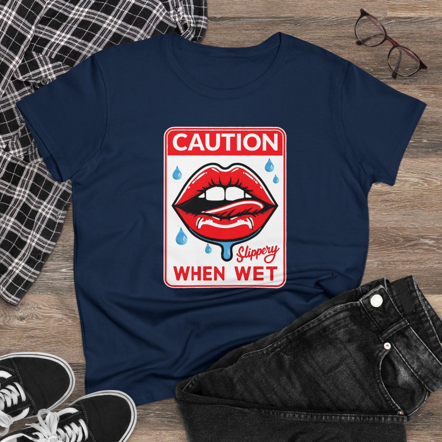 Wet & Witty: Adult Humor Splash Zone Tee for Women