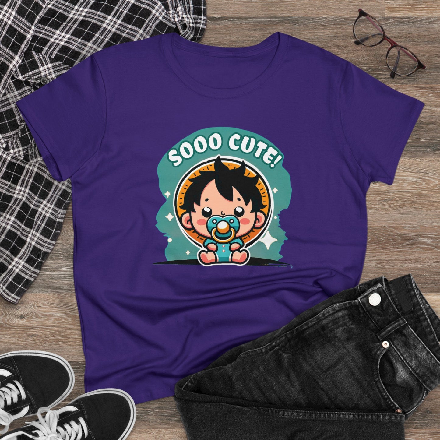 Cute Edition: Baby Gum Gum Pirate King Women's Cotton Graphic Tee