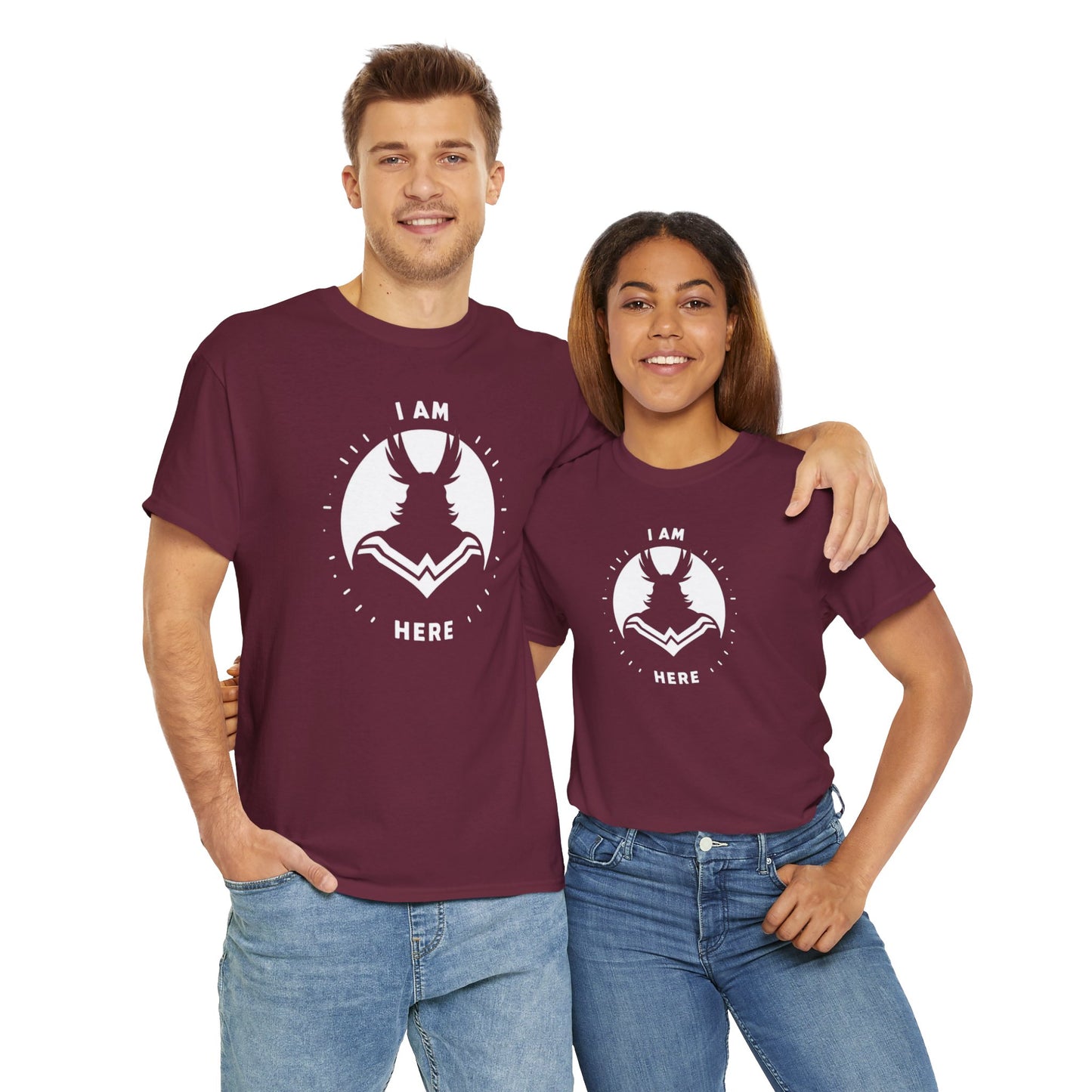 Unleash Your Hero Within: Mighty Silhouette Empowerment Tee Unisex Heavy Cotton Tee