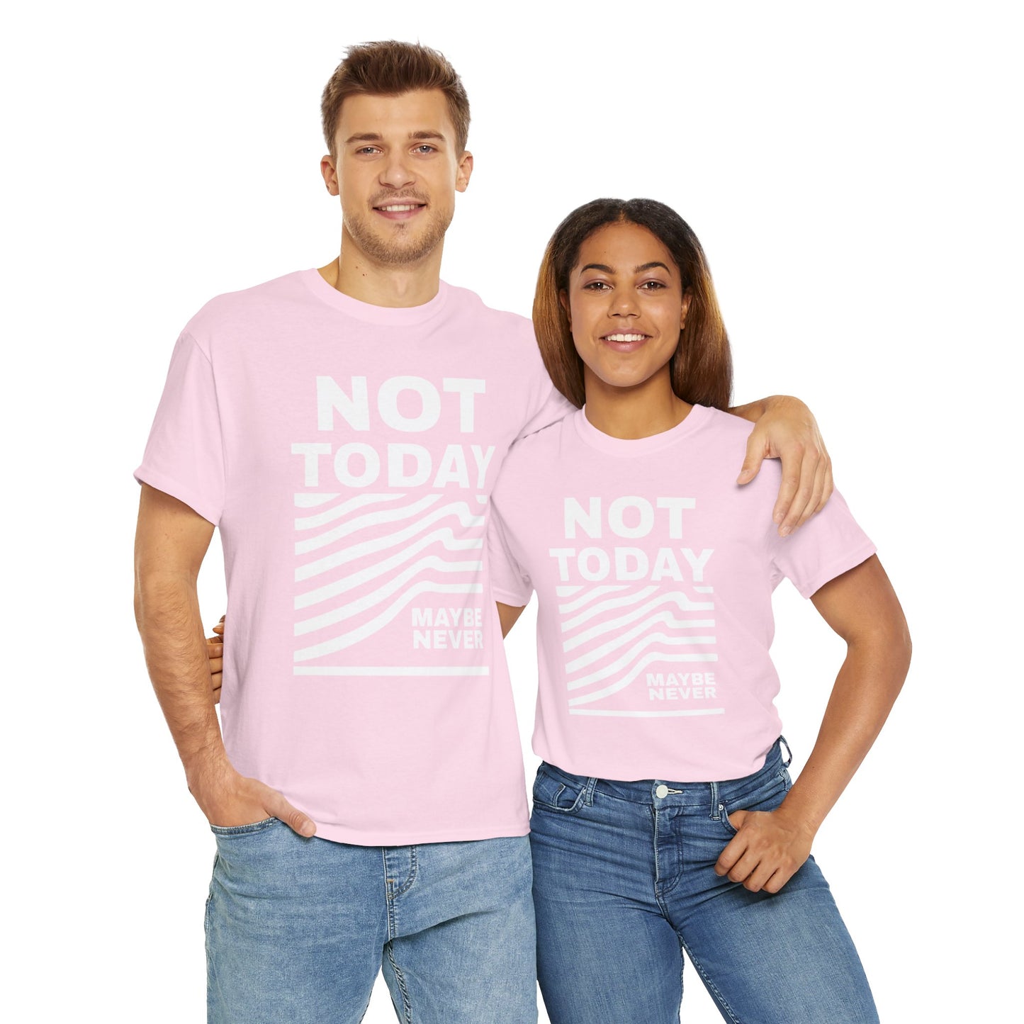 Silence Speaks Louder: Not Today, Maybe Never Tee, Unisex Heavy Cotton Tee