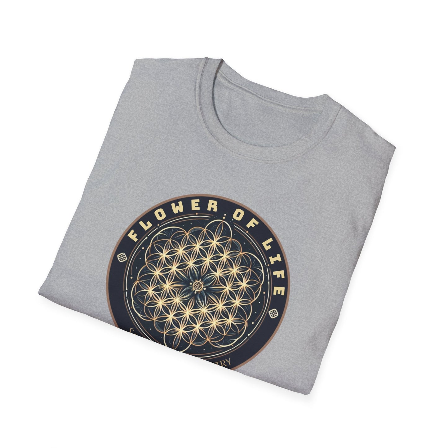Eternal Unity: Unisex Cotton Tee Featuring the Flower of Life