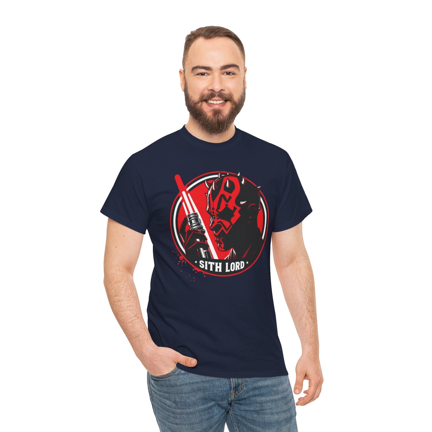 Double-Edged Darkness: Darth Maul Unleashed, unisex heavy cotton graphic tee