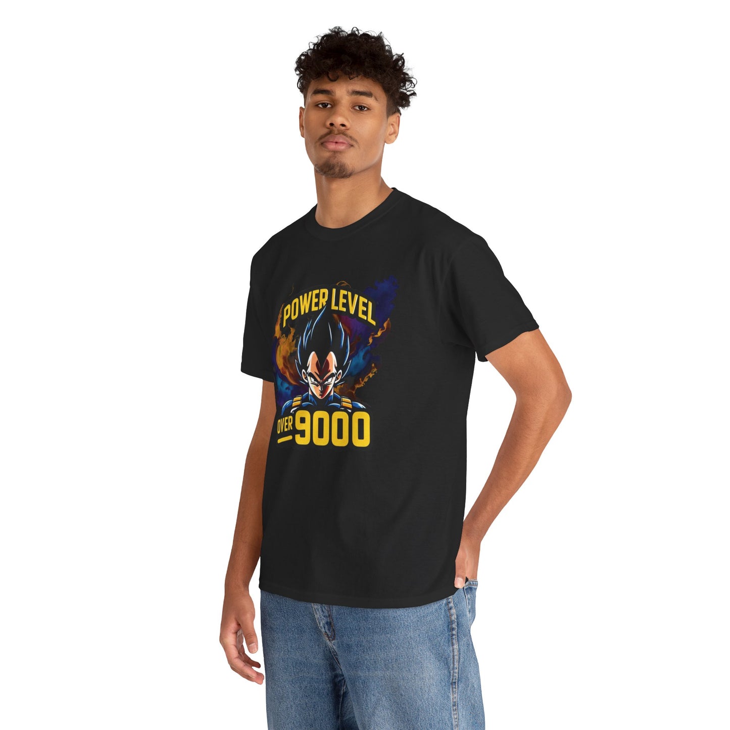 Iconic quote "Power level Over 9000" Unisex Heavy Cotton Tee
