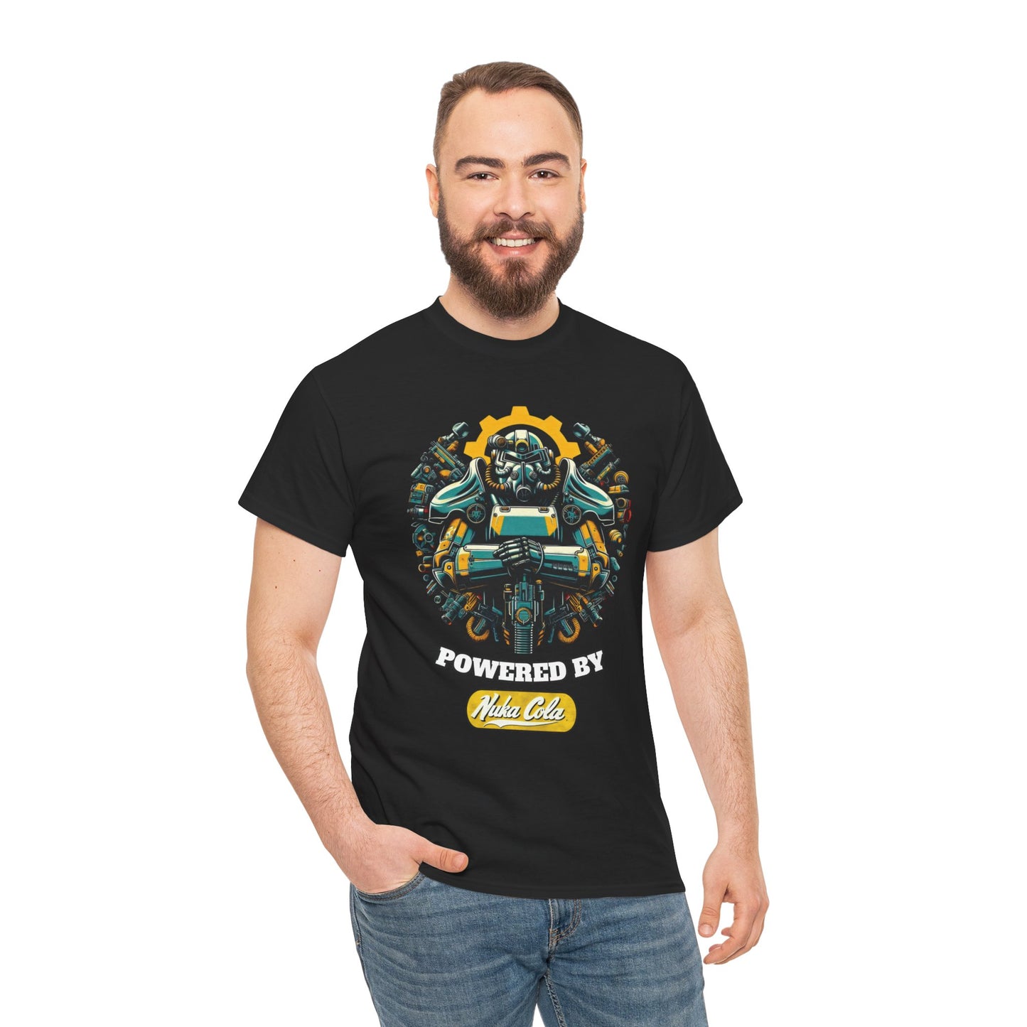 Nuka Cola powered Power Armor, Unisex Heavy Cotton Tee