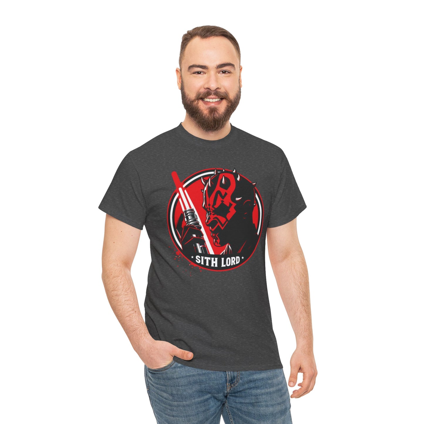 Double-Edged Darkness: Darth Maul Unleashed, unisex heavy cotton graphic tee