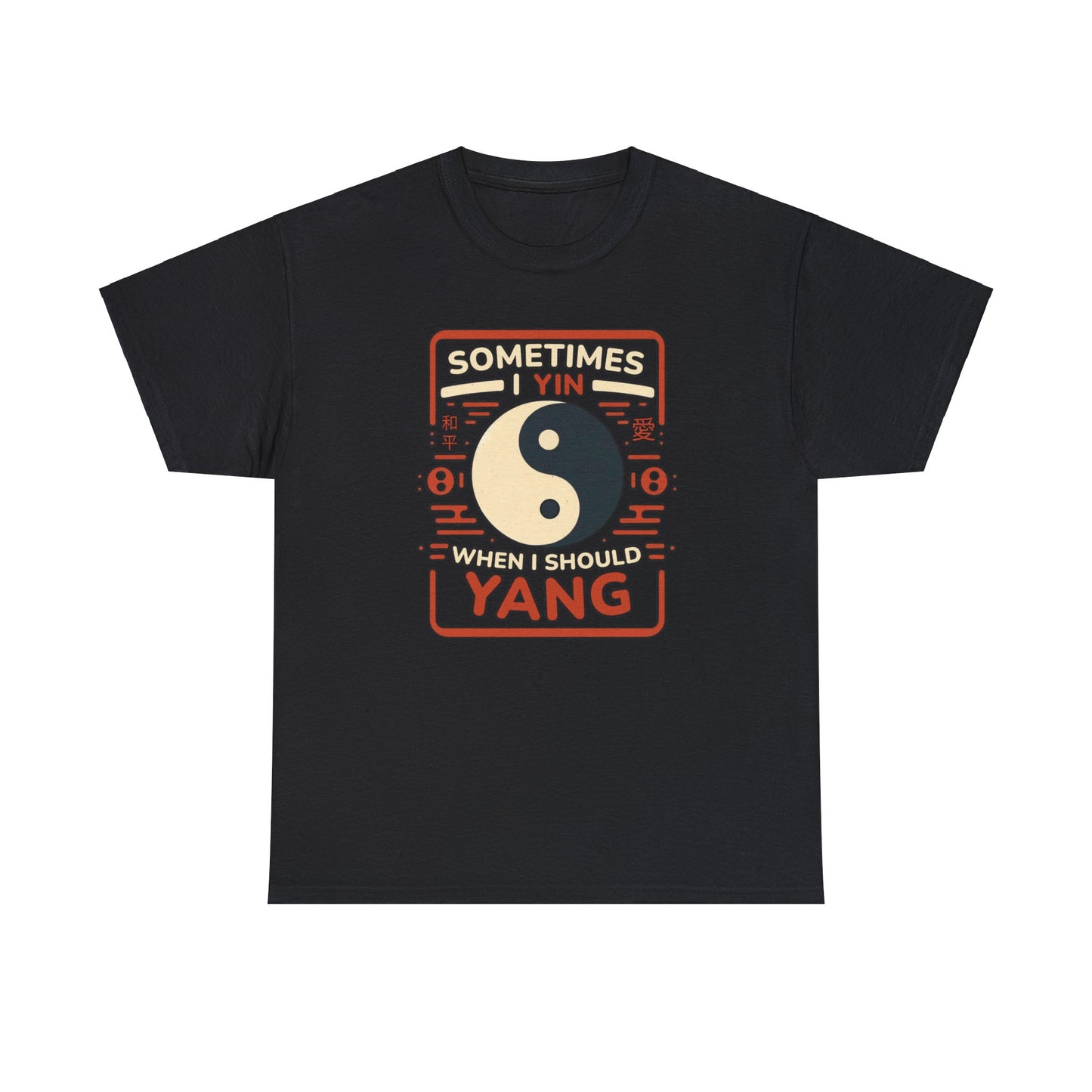 Yin, Yang, and a Dash of Oops: Navigating Life's Harmony on my Tee! Unisex Heavy Cotton Tee