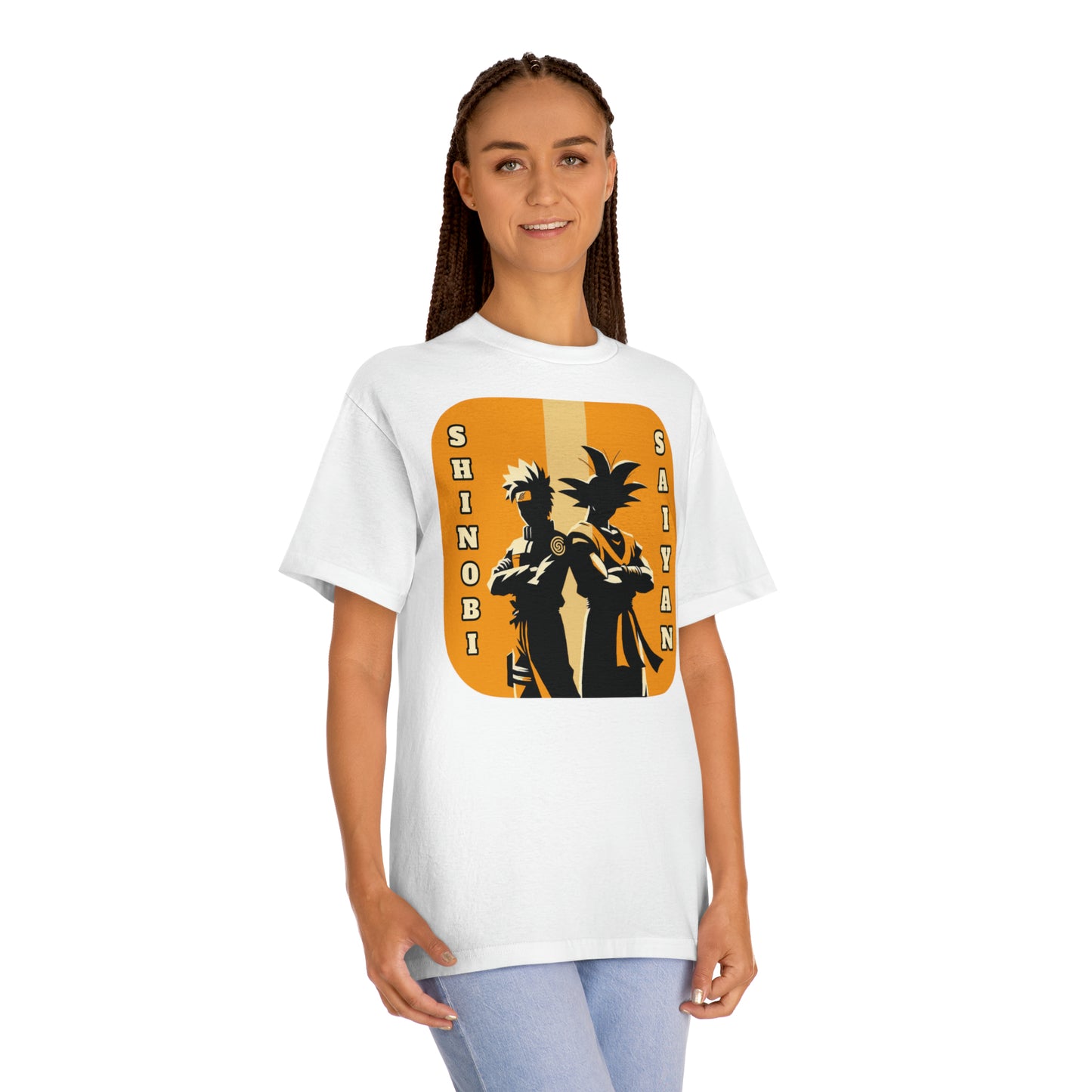 Anime Legends Unite: Shinobi meets Saiyan, Dual forces Cotton Graphic Tee