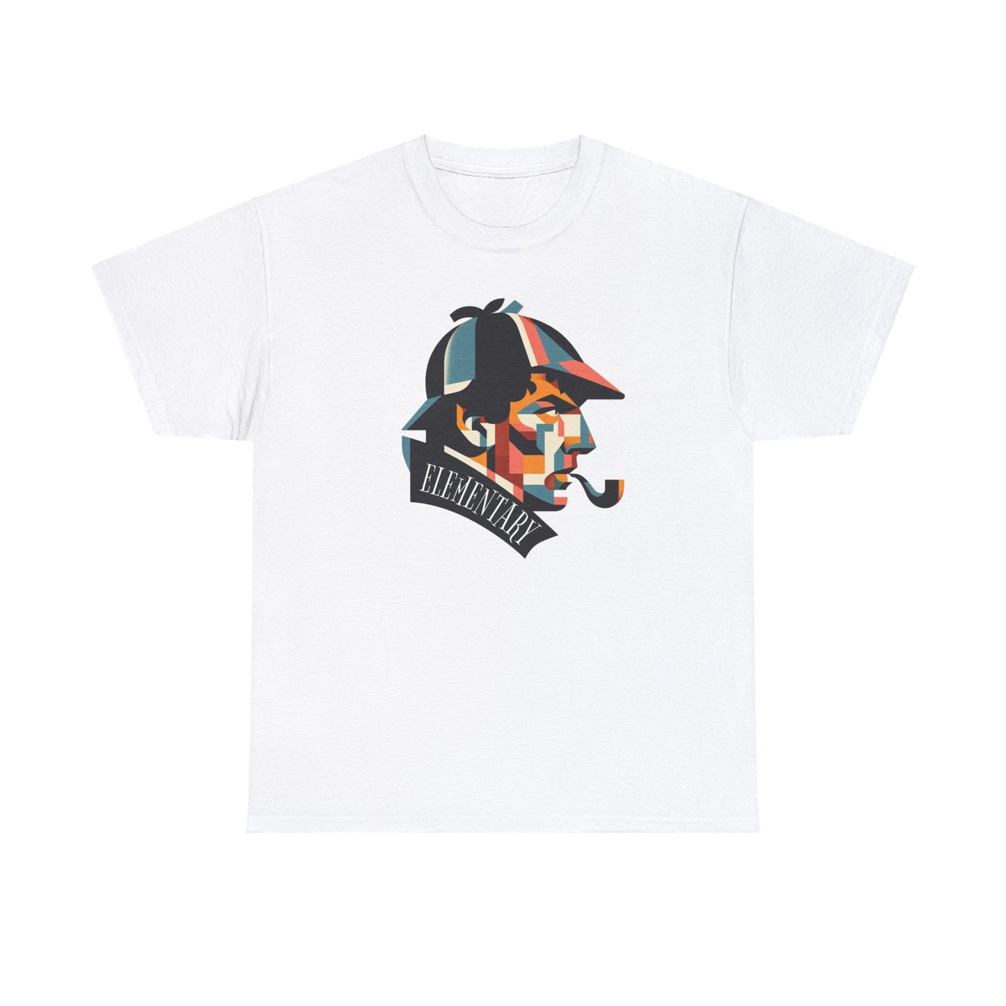 Sherlock's Cubist Caper: A Puzzle in Picasso Style, Unisex Heavy Cotton Tee