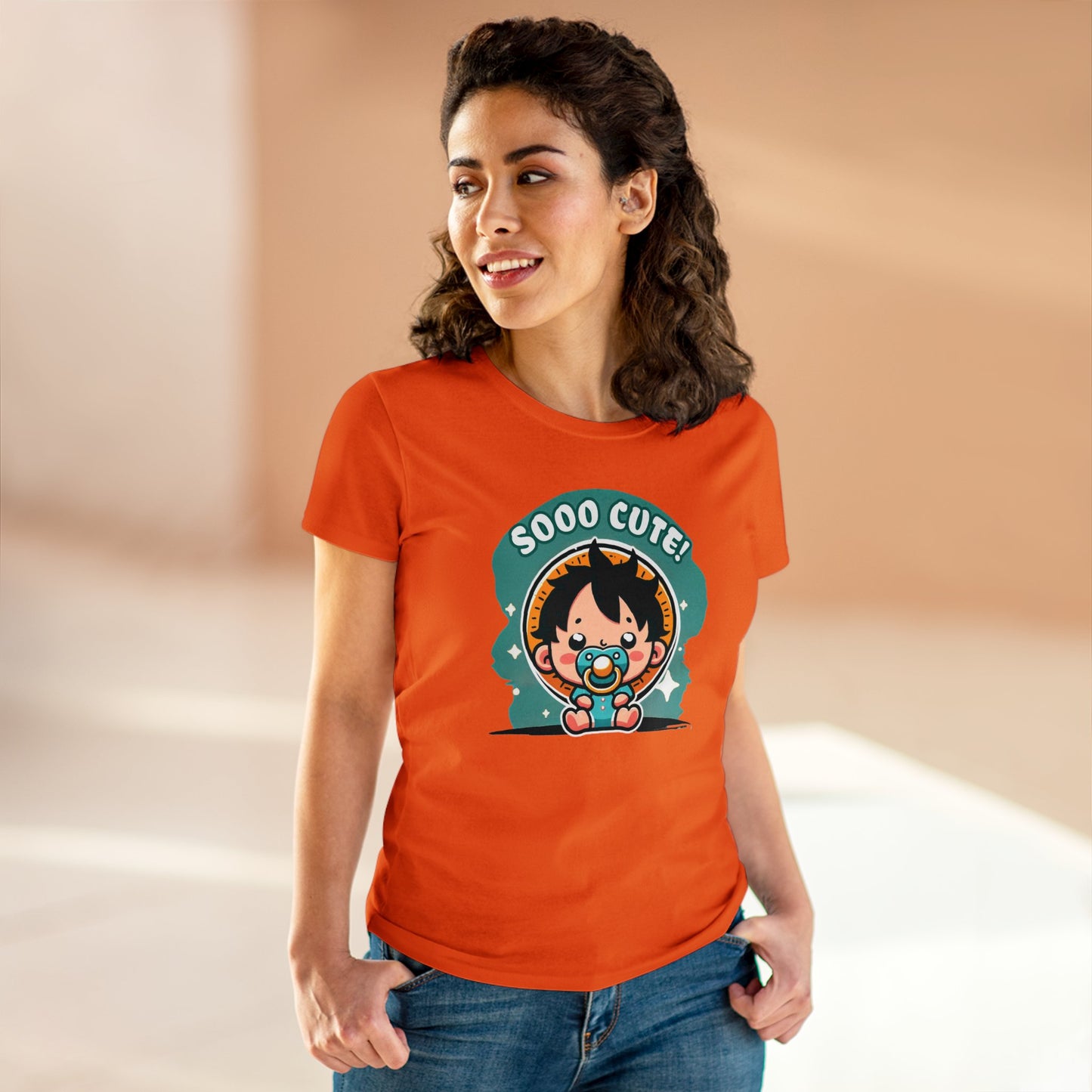 Cute Edition: Baby Gum Gum Pirate King Women's Cotton Graphic Tee