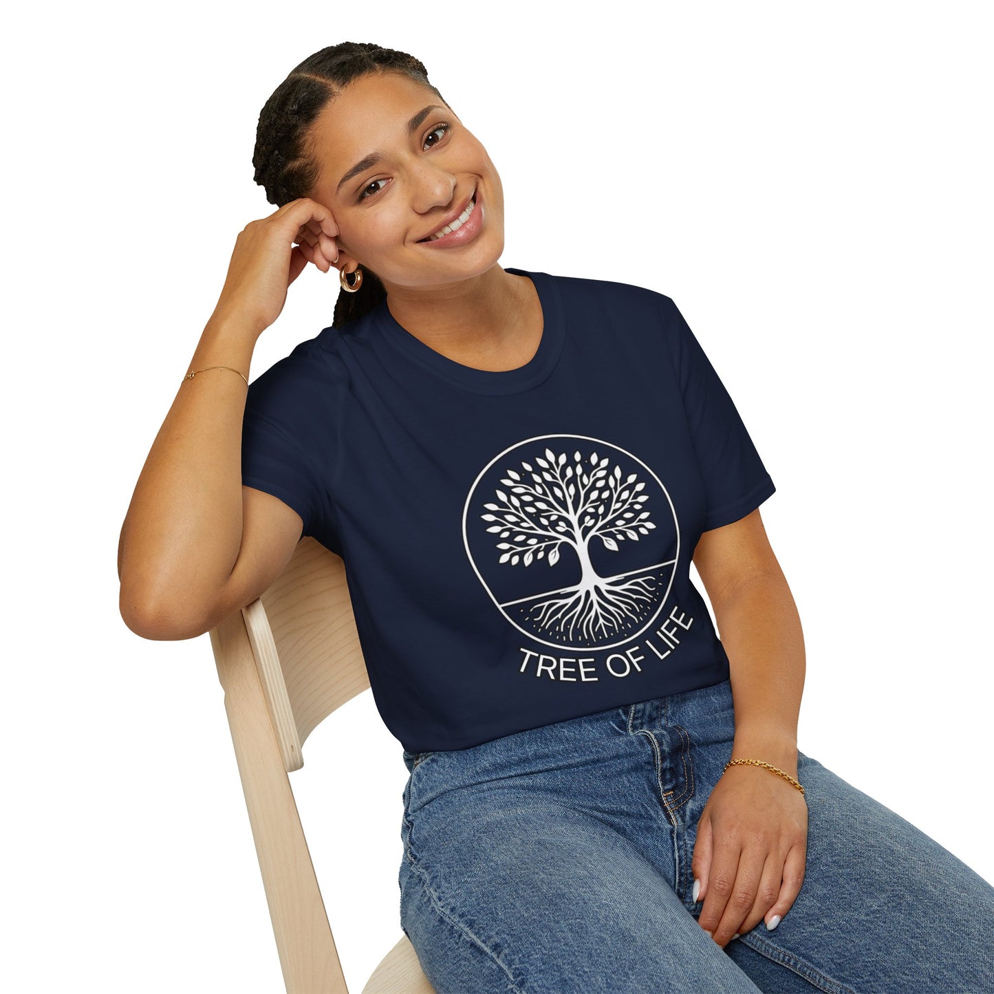 Roots of Balance: Unisex Tree of Life Essence Cotton Tee