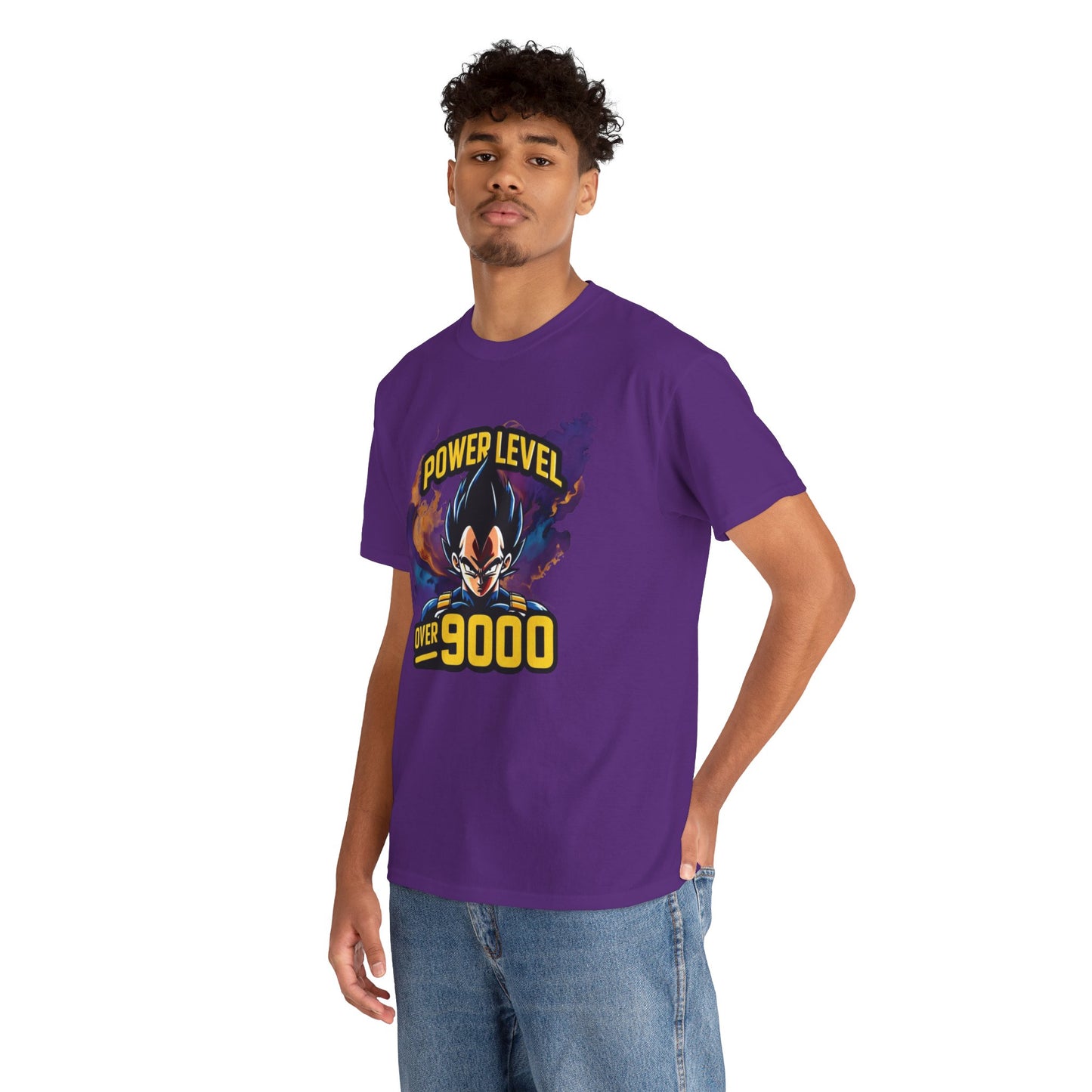 Iconic quote "Power level Over 9000" Unisex Heavy Cotton Tee