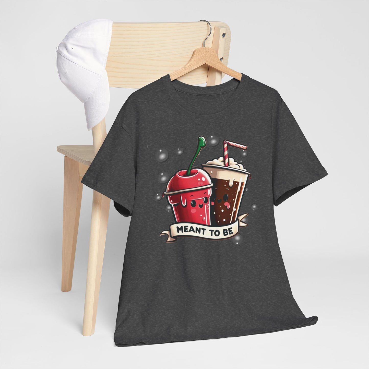 Fizzy Fate: Cherry Soda & Root Beer - Sippin' Soulmates, Unisex Heavy Cotton Tee