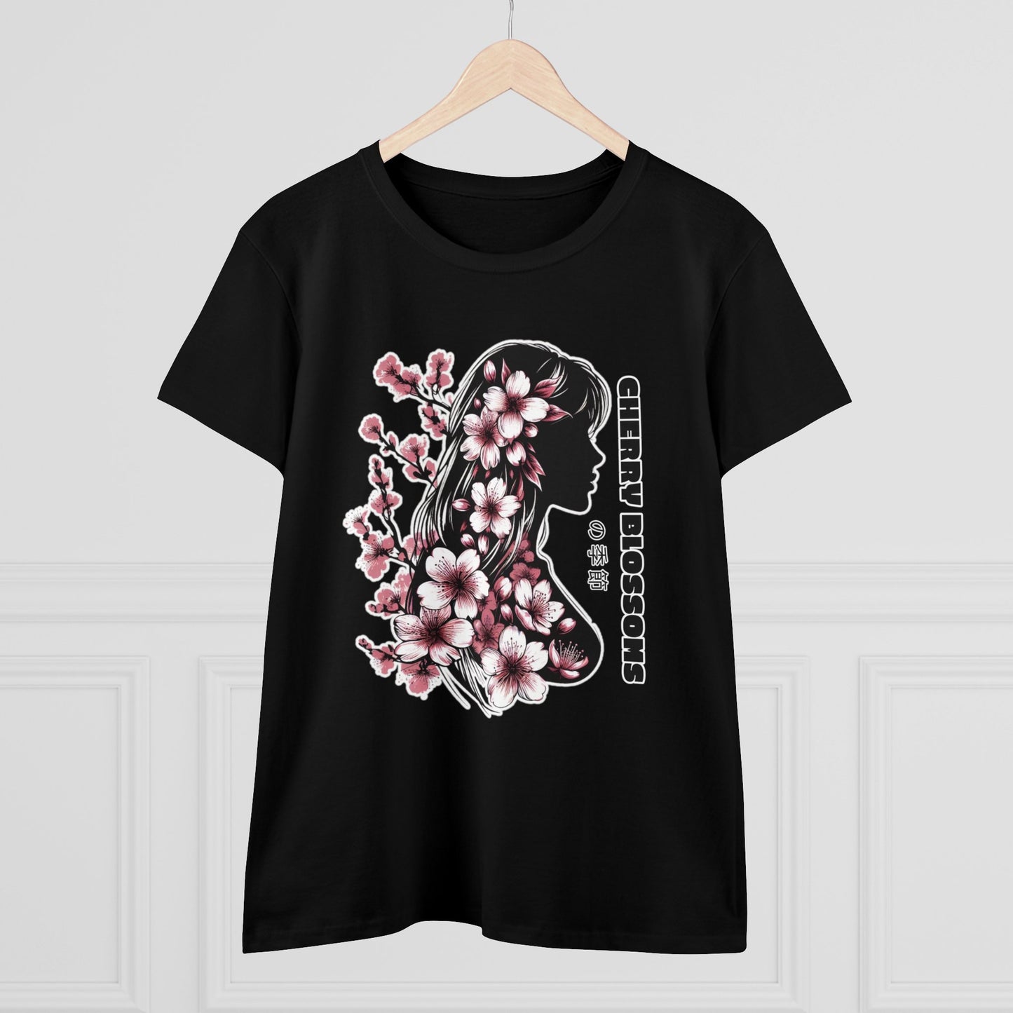 Blossoming Dreams: Dance of Cherry Petals Midweight Cotton Tee