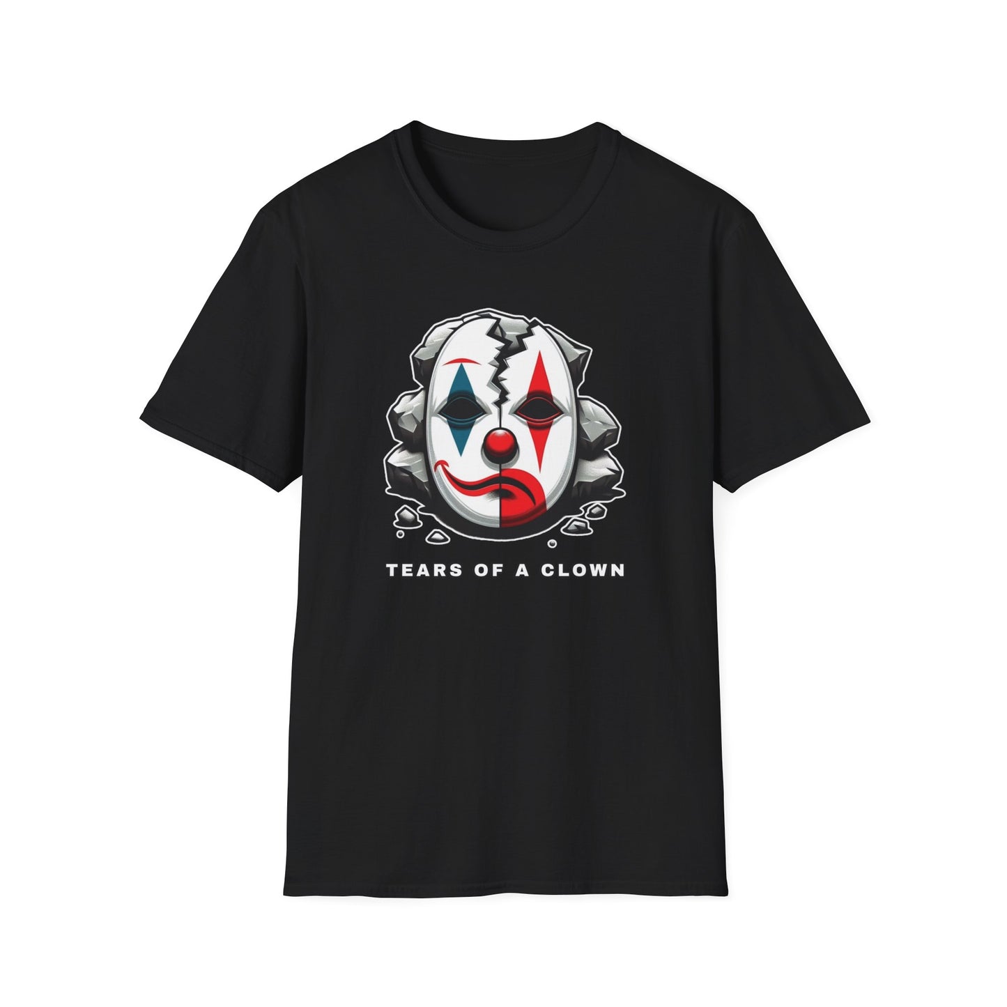Tragic Serenade: Unisex Cotton Epic Tee - An Ode to the Profound Tears Weaved into a Clown's Soul