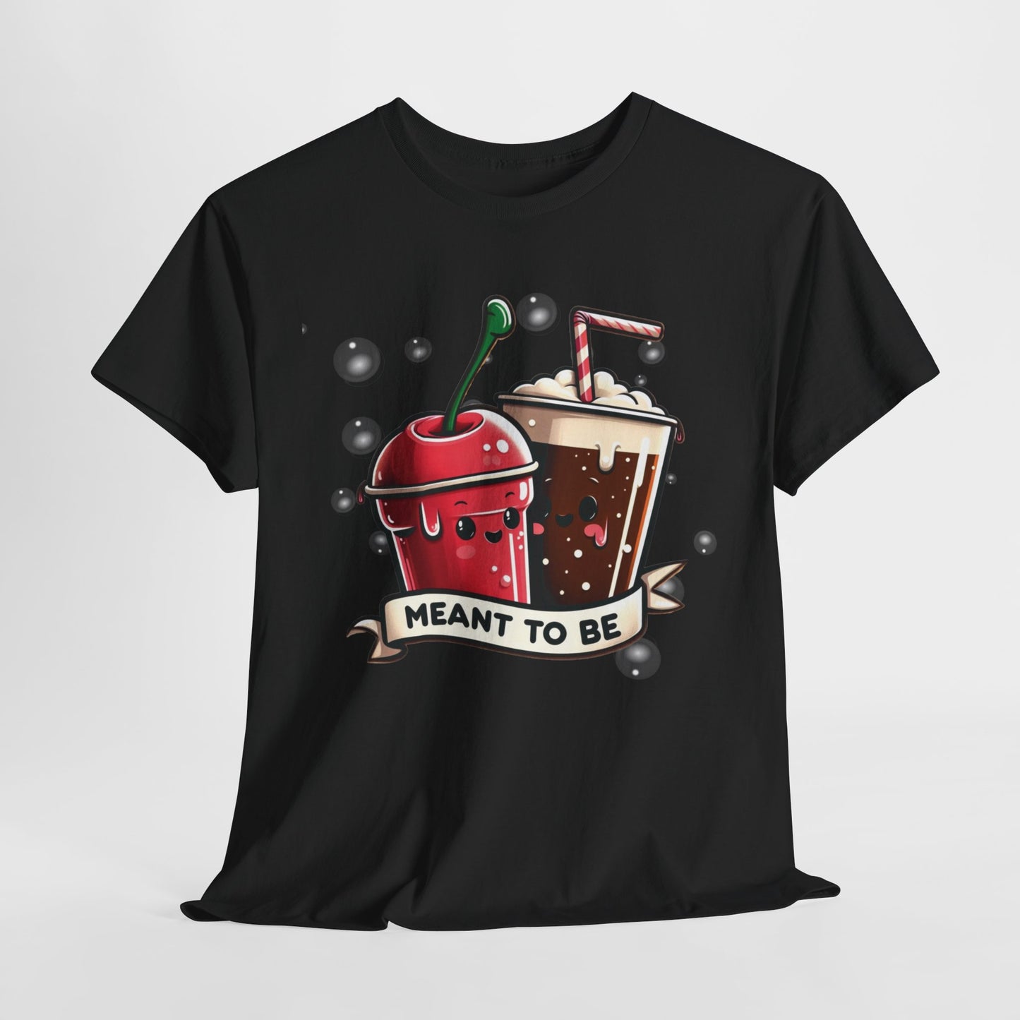 Fizzy Fate: Cherry Soda & Root Beer - Sippin' Soulmates, Unisex Heavy Cotton Tee
