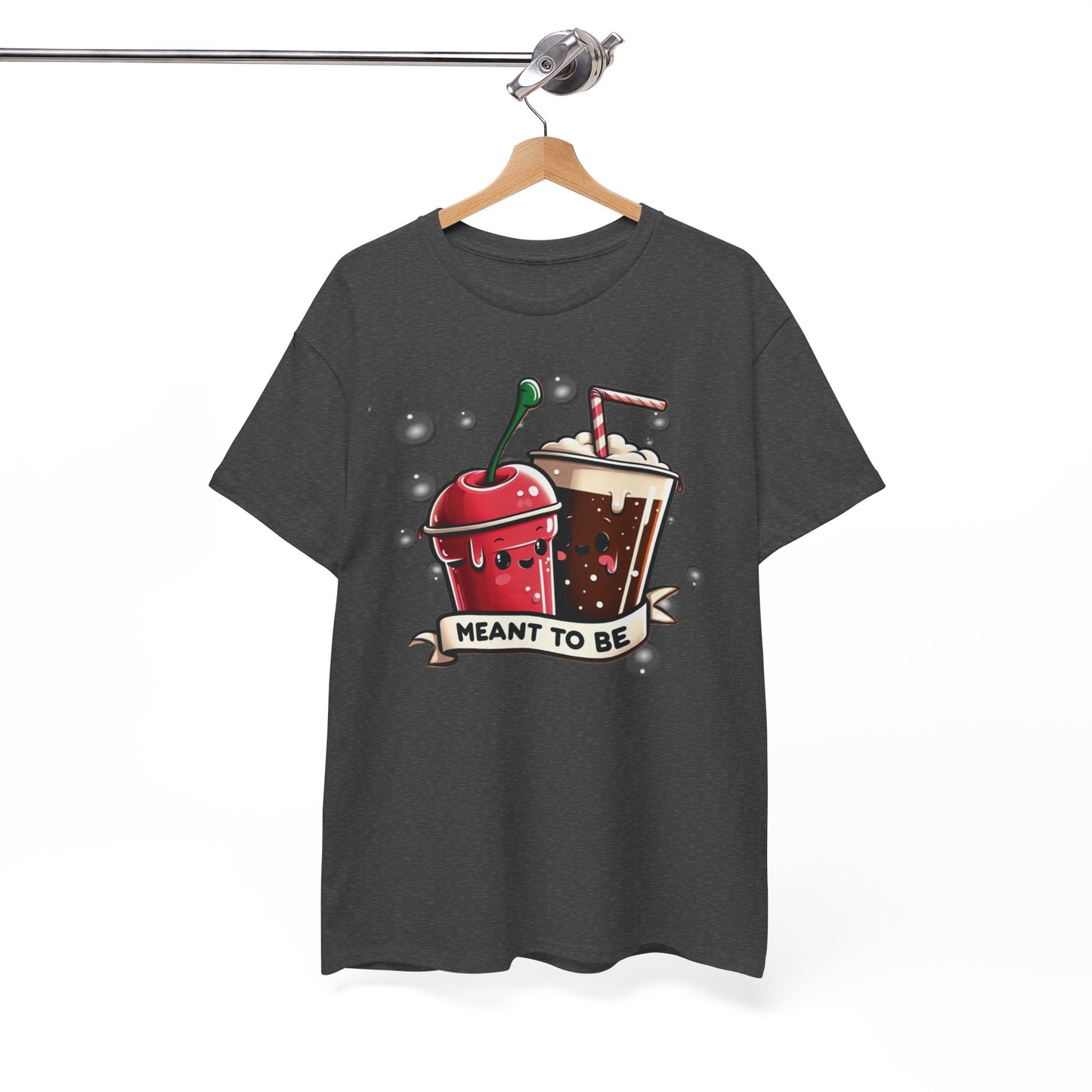 Fizzy Fate: Cherry Soda & Root Beer - Sippin' Soulmates, Unisex Heavy Cotton Tee