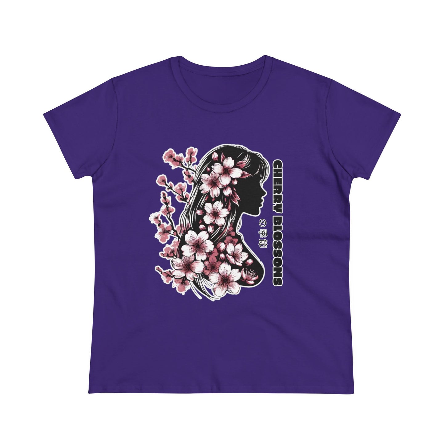 Blossoming Dreams: Dance of Cherry Petals Midweight Cotton Tee