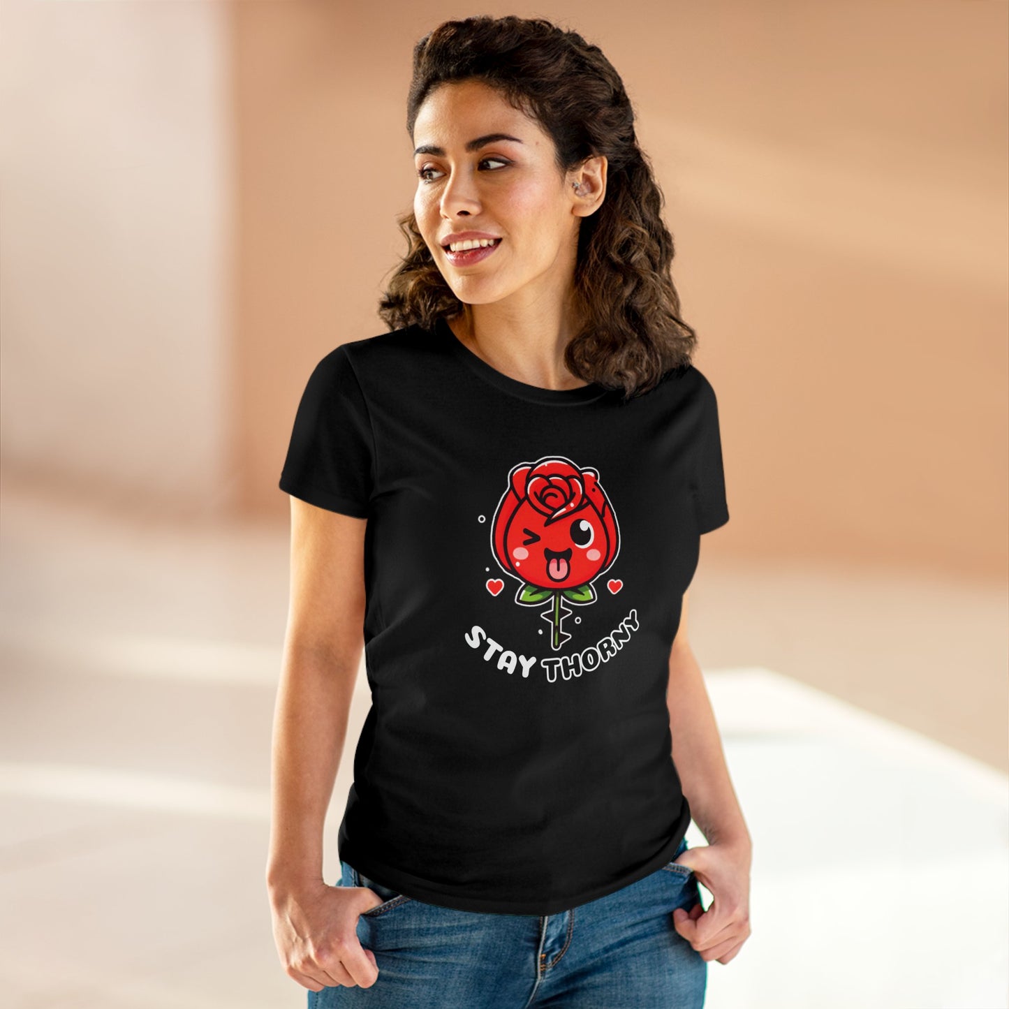 Women's Graphic Tee, Stay Thorny Soft style