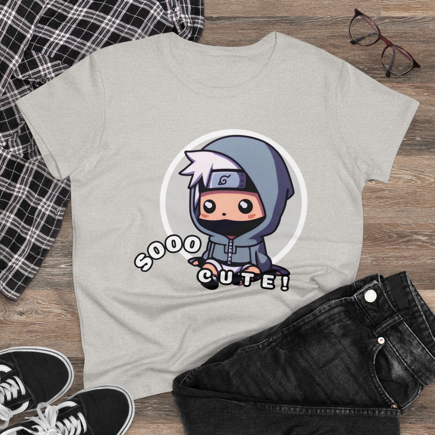 Cute Edition: Copy ninja technique; mini shadow clone jutsu, Women's Cotton Graphic Tee