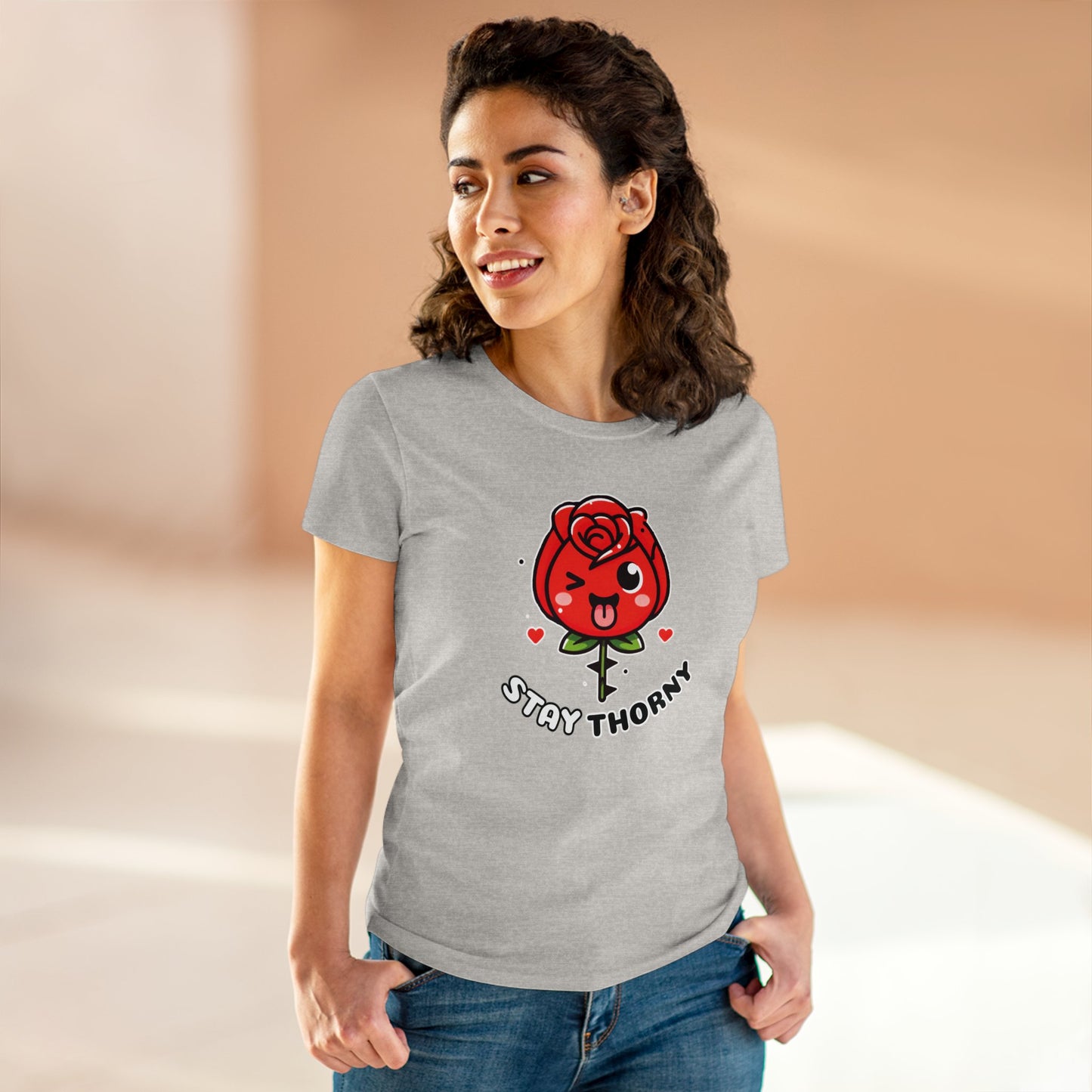 Women's Graphic Tee, Stay Thorny Soft style