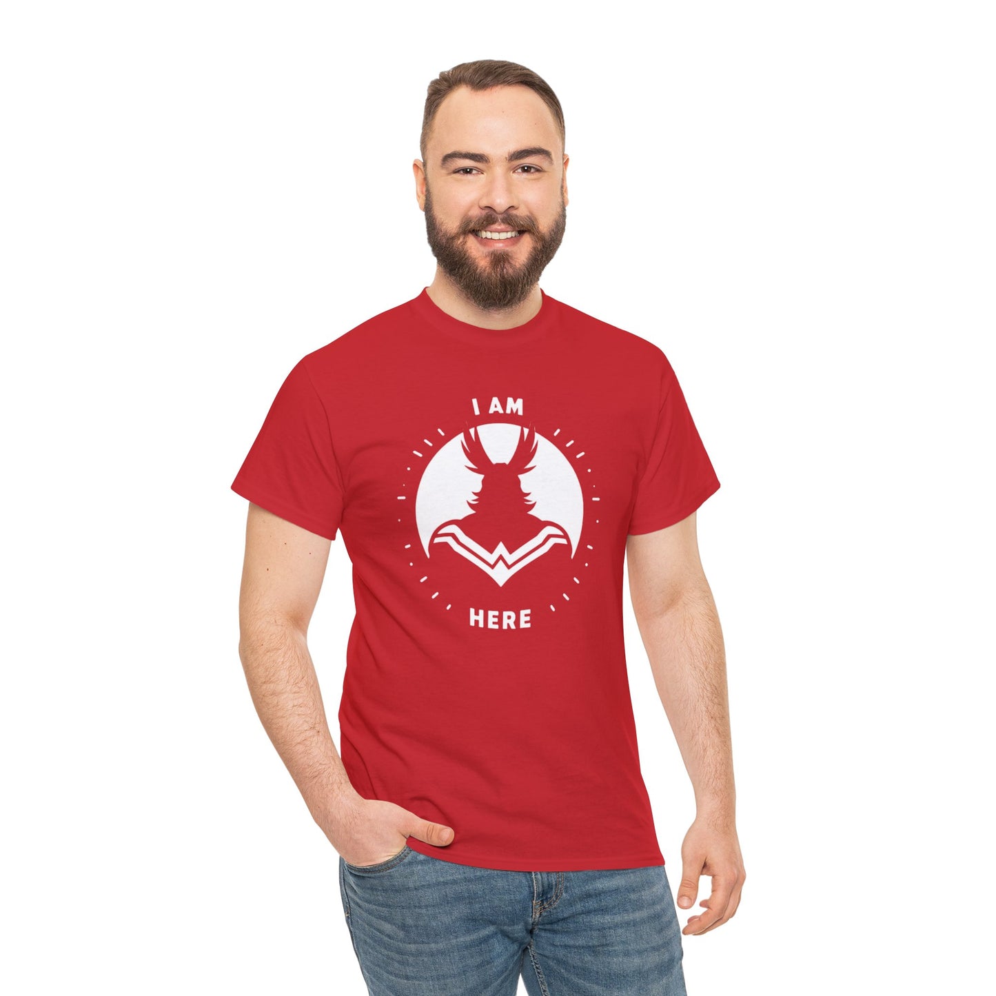 Unleash Your Hero Within: Mighty Silhouette Empowerment Tee Unisex Heavy Cotton Tee
