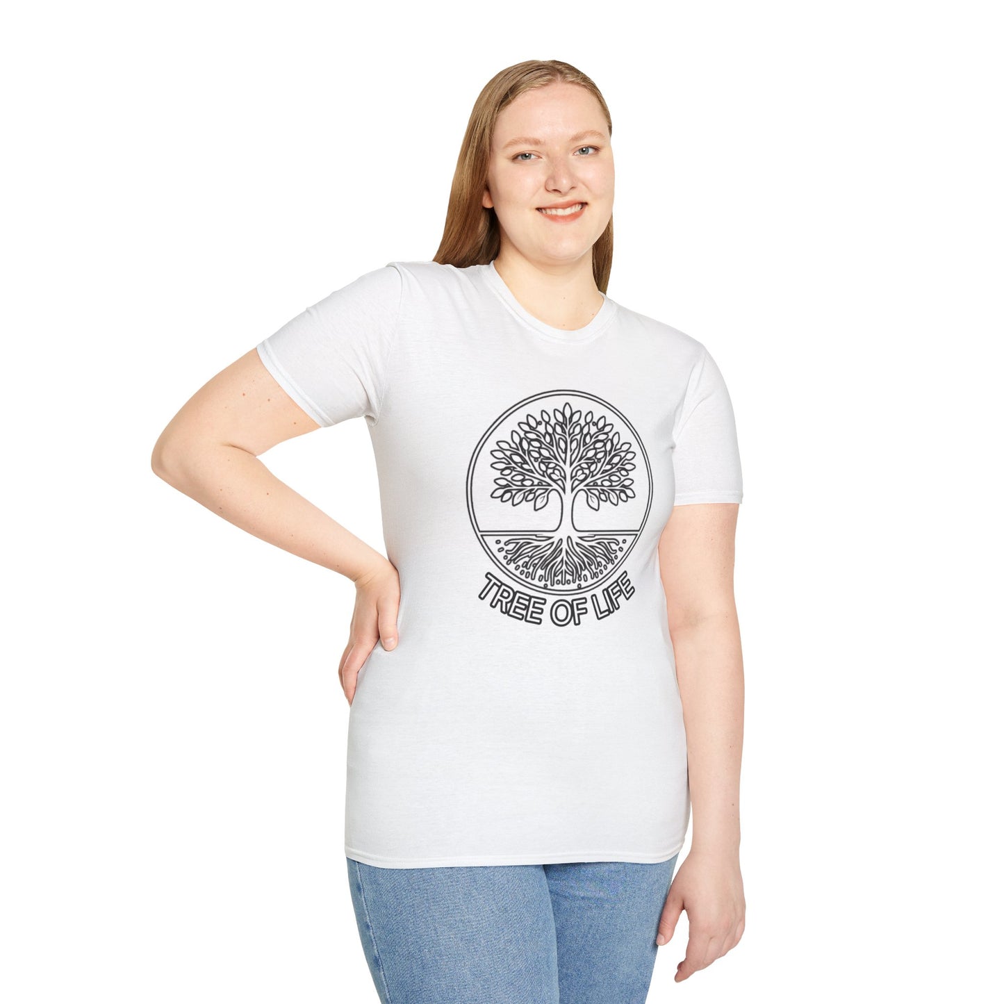 Roots of Balance: Unisex Tree of Life Essence Cotton Tee