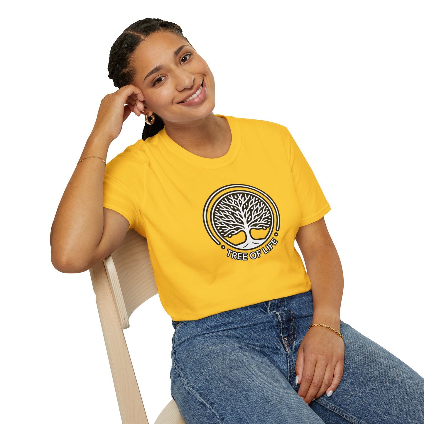 Roots of Balance: Unisex Tree of Life Essence Cotton Tee