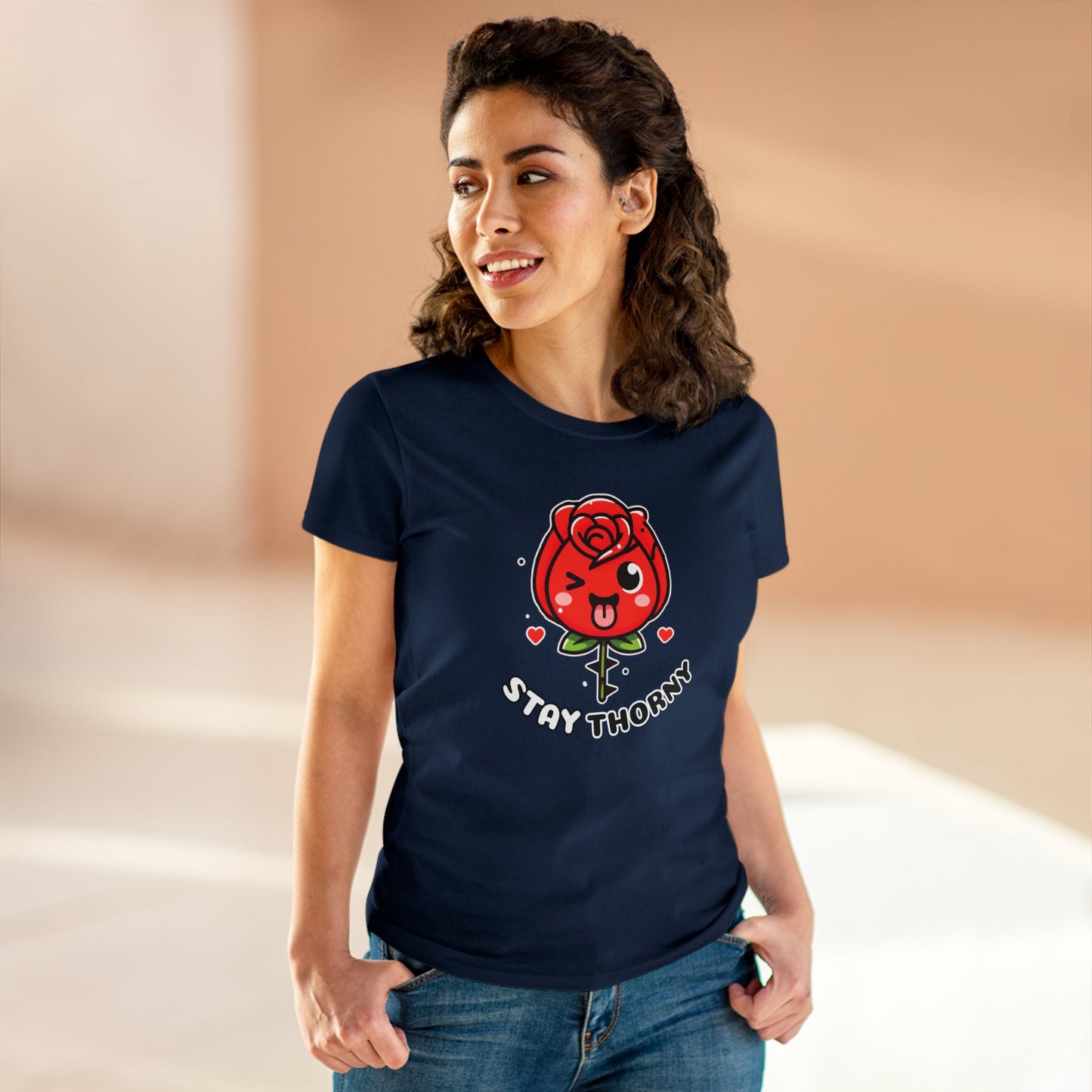 Women's Graphic Tee, Stay Thorny Soft style