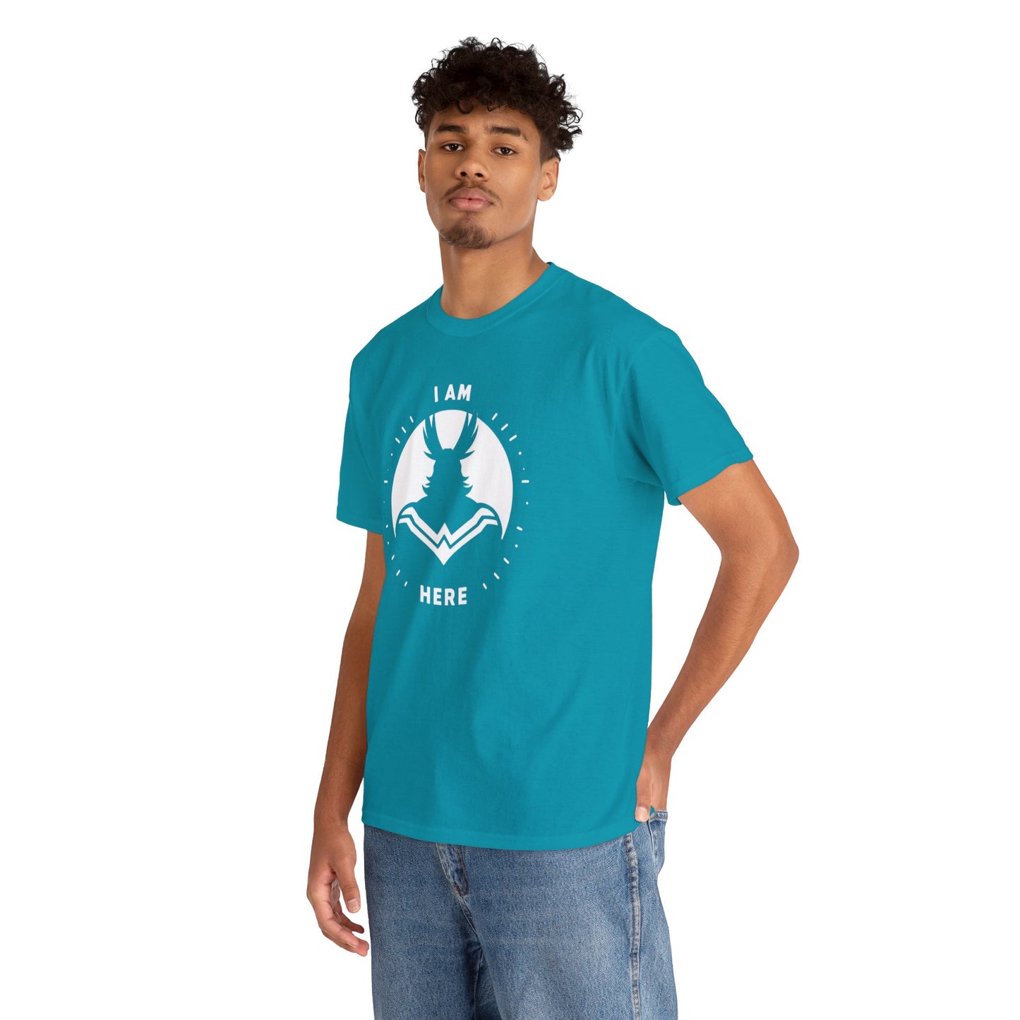 Unleash Your Hero Within: Mighty Silhouette Empowerment Tee Unisex Heavy Cotton Tee