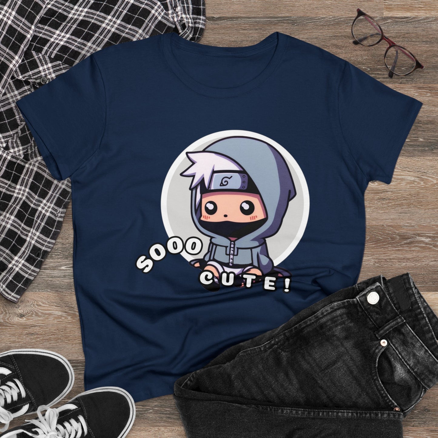 Cute Edition: Copy ninja technique; mini shadow clone jutsu, Women's Cotton Graphic Tee