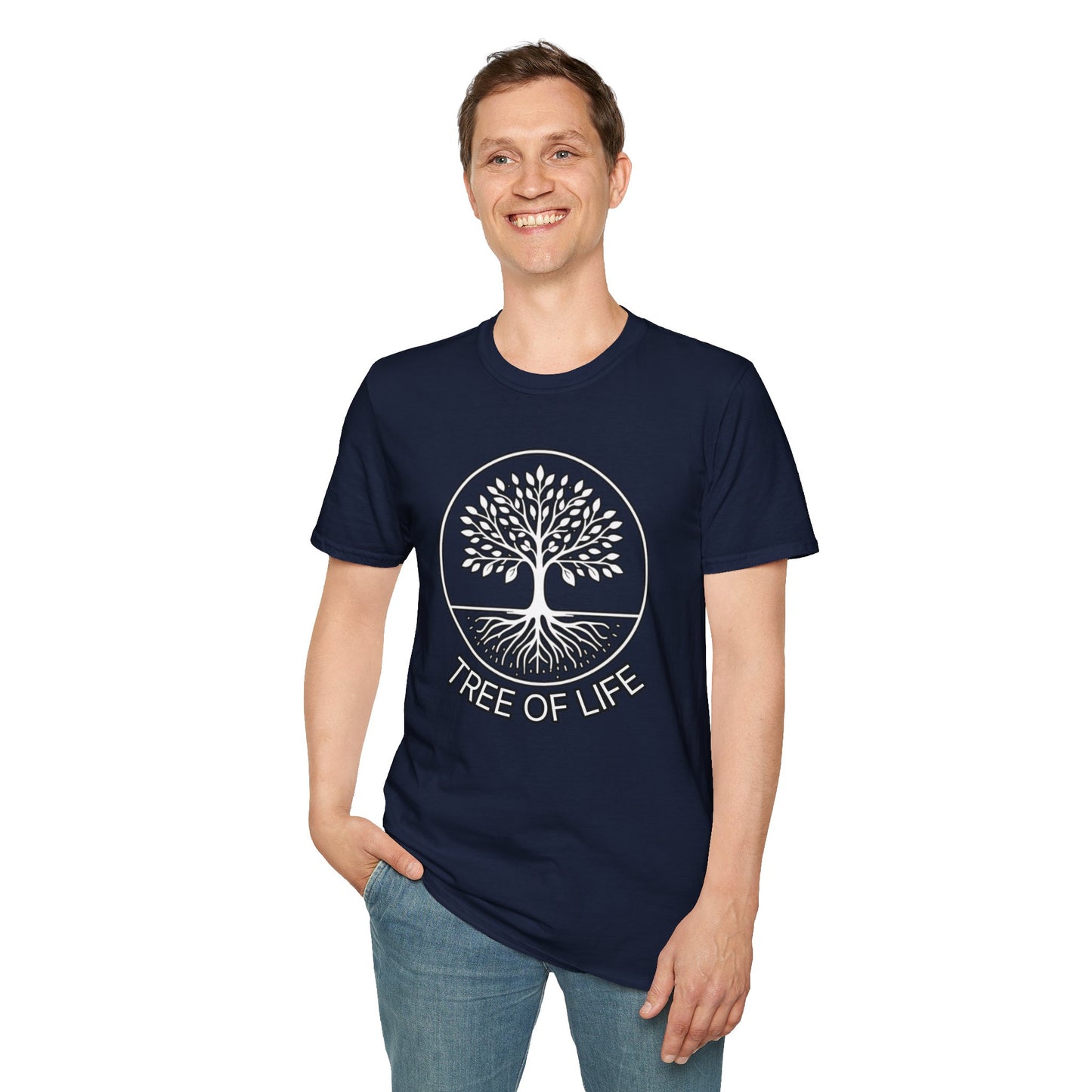 Roots of Balance: Unisex Tree of Life Essence Cotton Tee